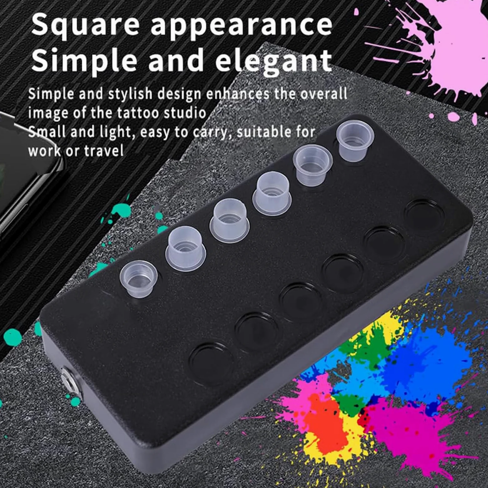 Mezclador De Pigmentos De Tinta De Tatuaje, Máquina De Mezclado De Tinta Eléctrica, Puede Contener 12 Tazas De Color, Equipar 40 Tazas De Color Y 200 Varillas Magnéticas
