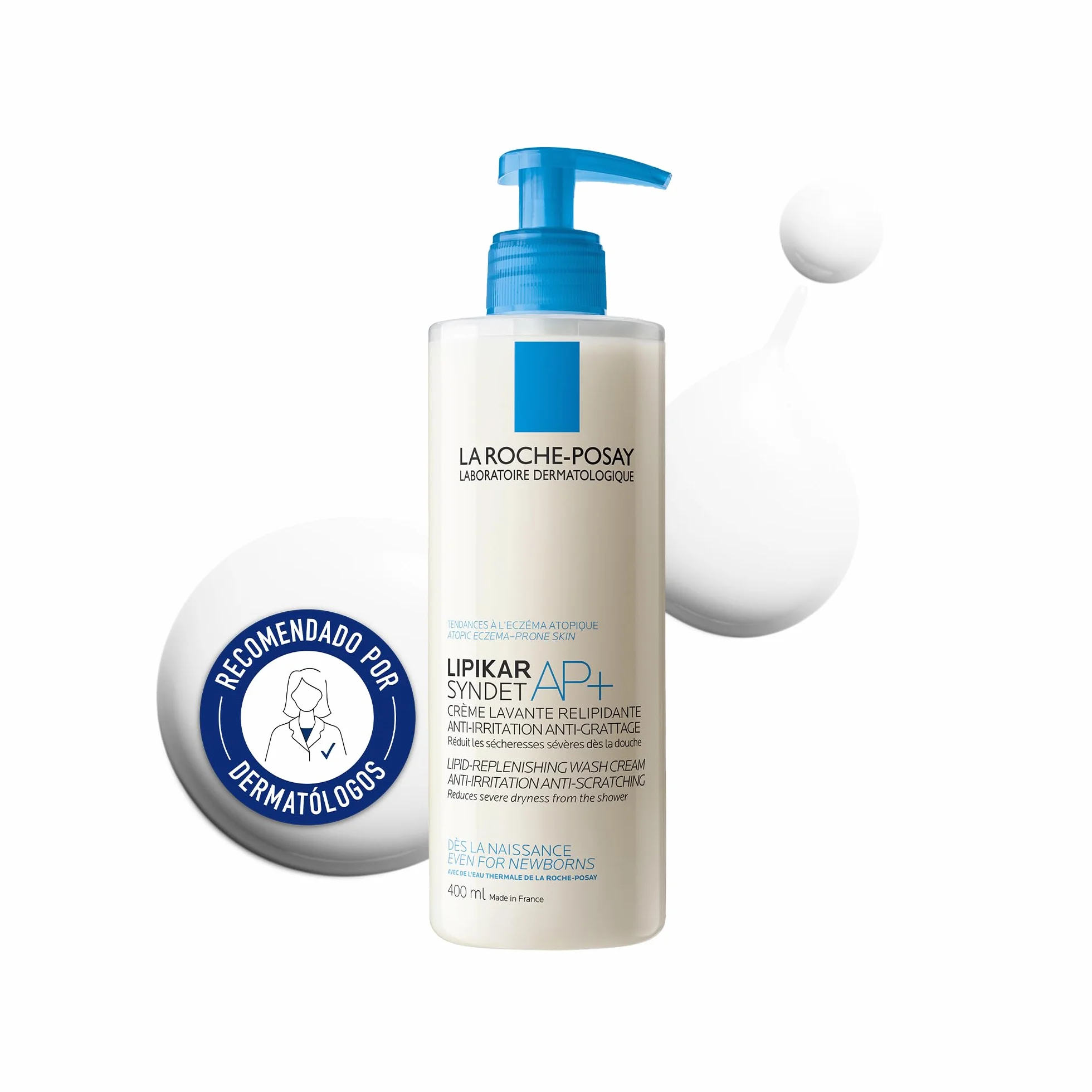 La Roche Posay Lipikar Syndet AP+ Gel Crema de Ducha 400 ml para Pieles Secas y Atópicas