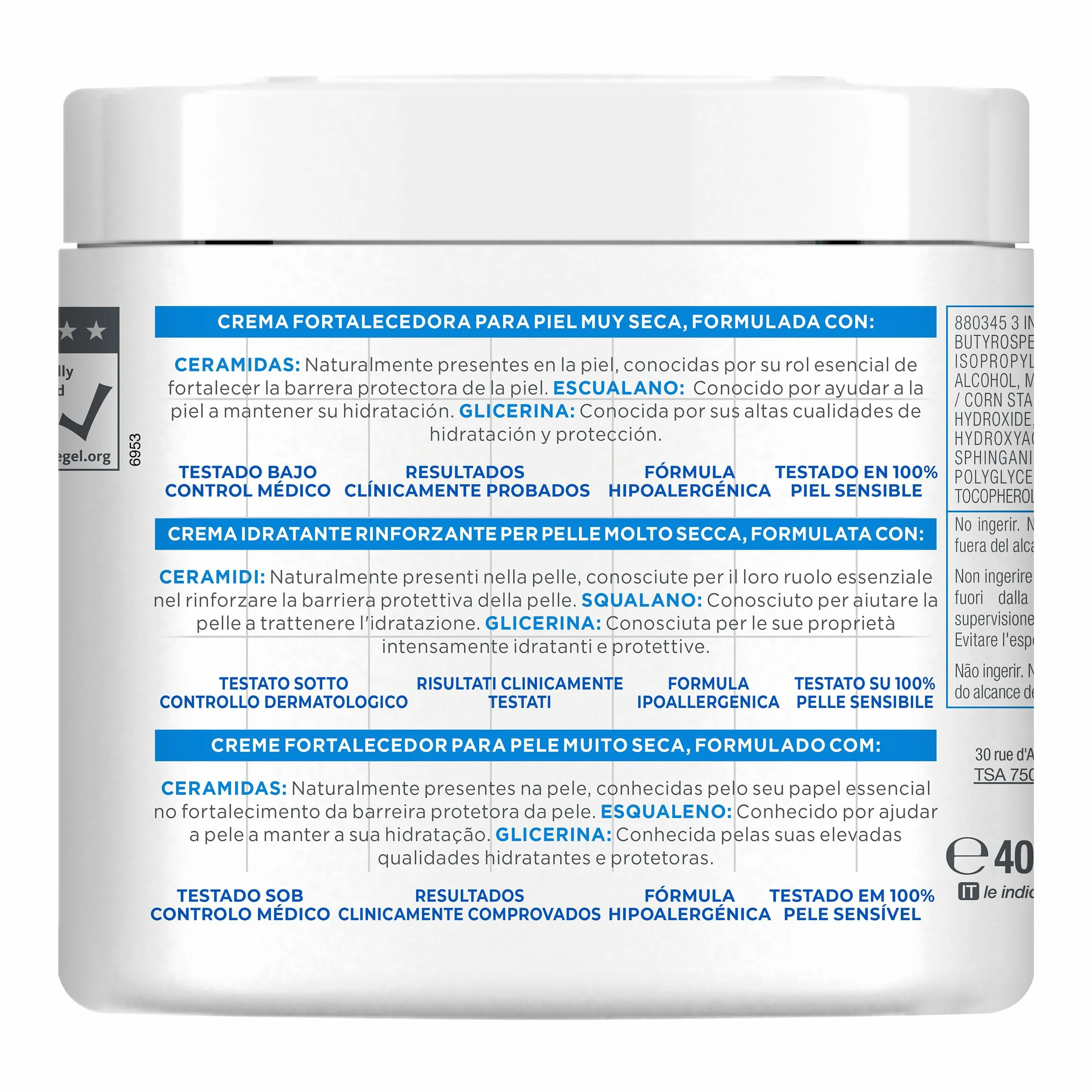 Mixa Crema Corporal Ceramide Protect 400 ml para Pieles Muy Secas con Glicerina, Escualeno y Ceramidas
