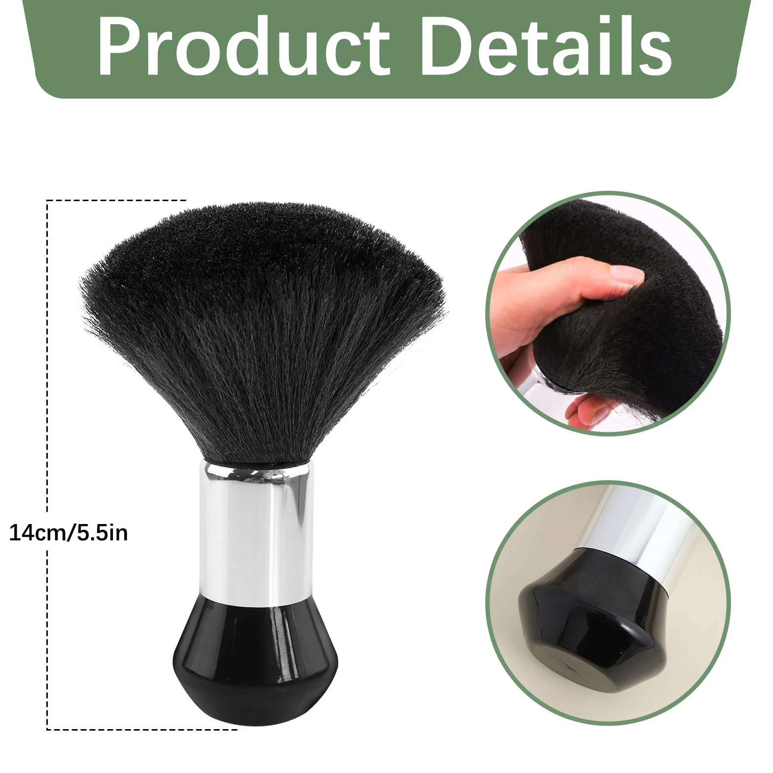 Cepillo para el cuello de peluquería suave para limpiar cabello roto