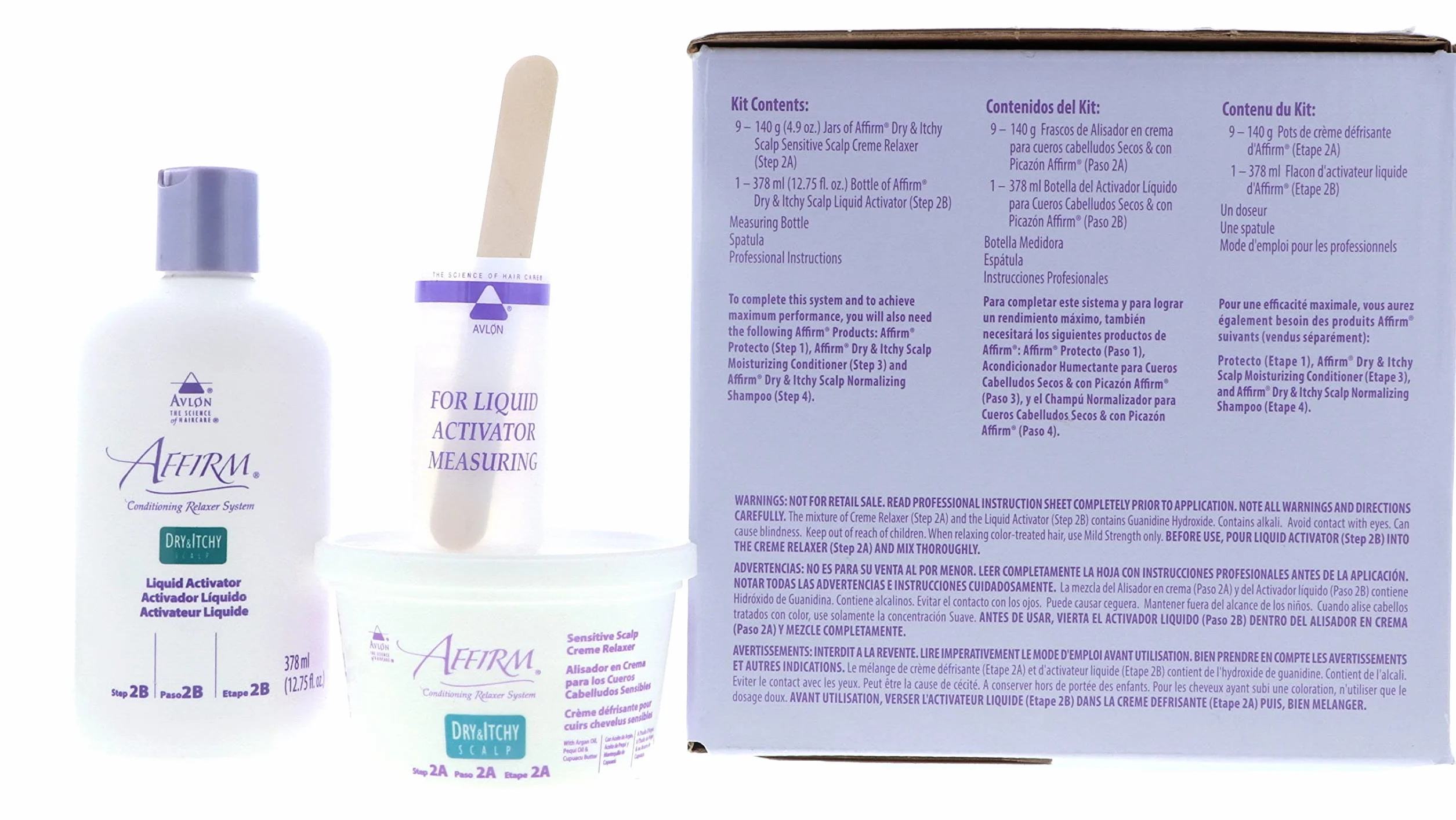 Avlon Affirm Dry & Itchy Scalp Conditioning Relaxer System - Sensitive Scalp Formula - 9 Single Appl