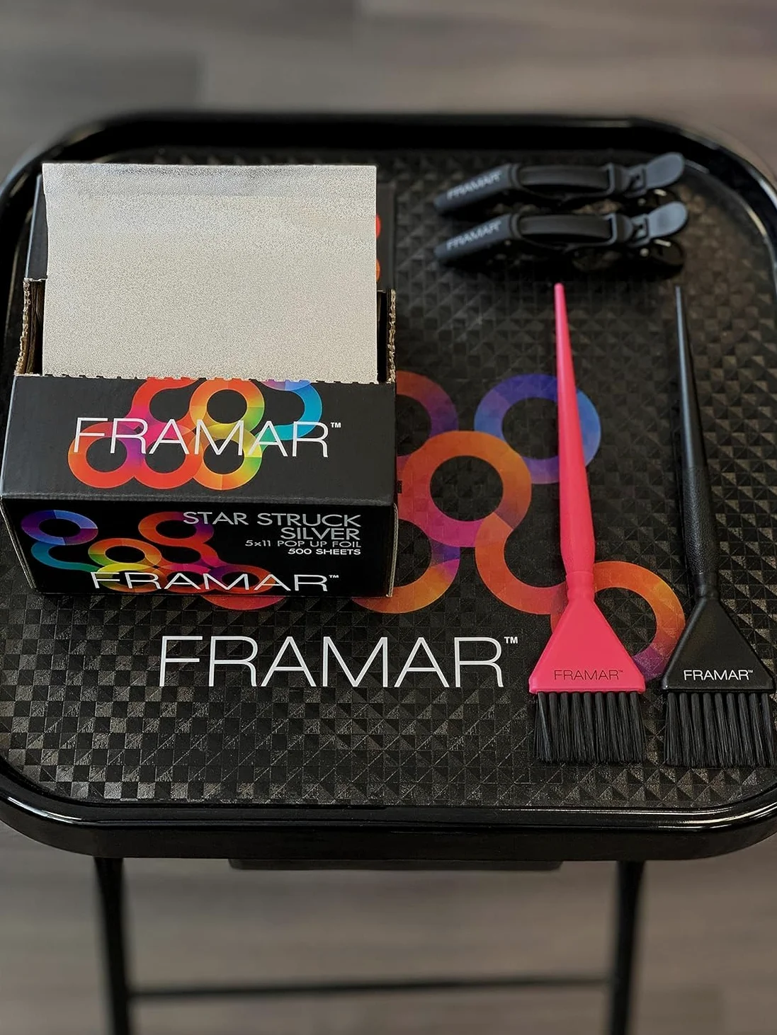 Framar Star Struck - Lámina de aluminio para el cabello, 500 hojas, paquete de 12 unidades