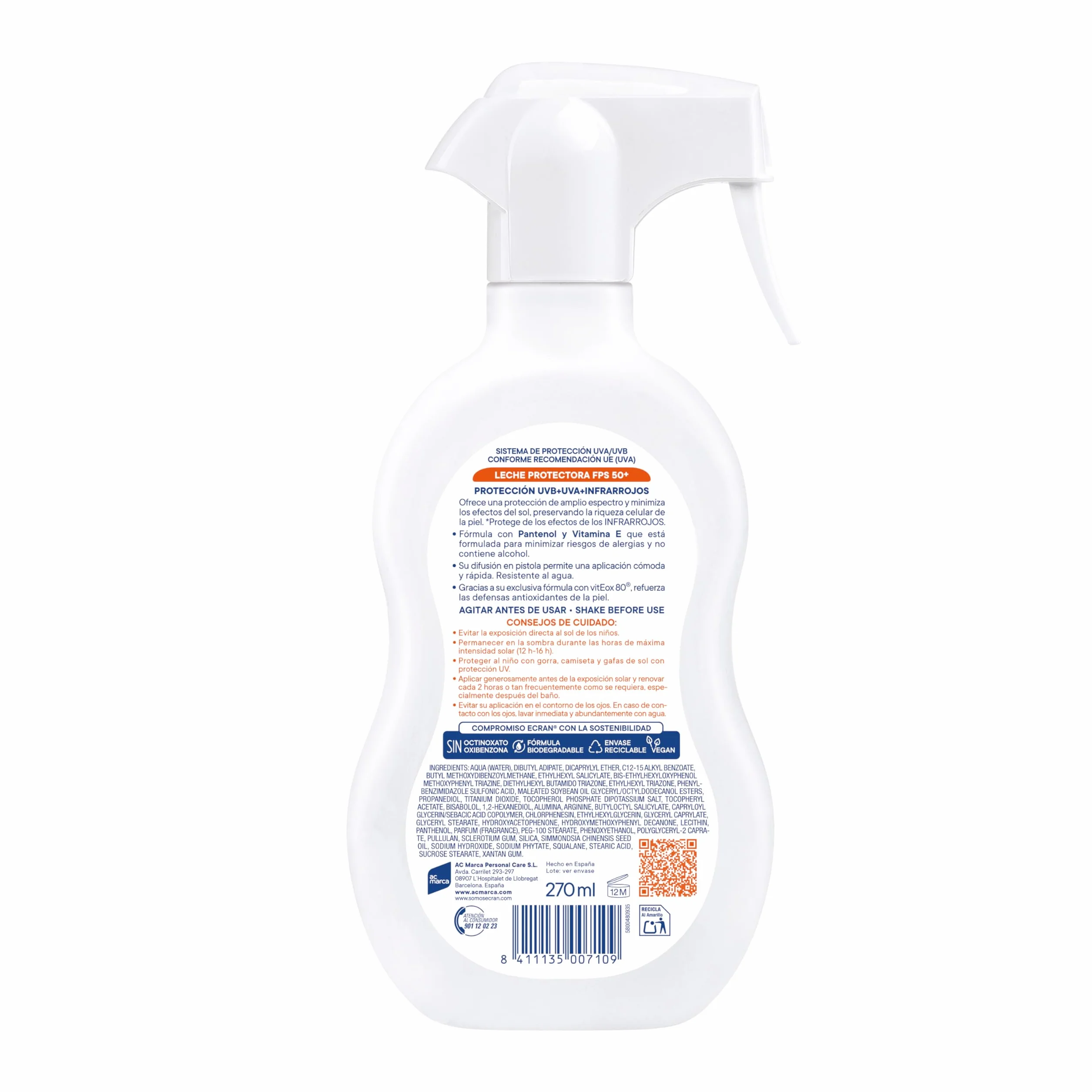 Ecran Denenes FPS 50+ Protección UVB UVA IR-A 270ml
