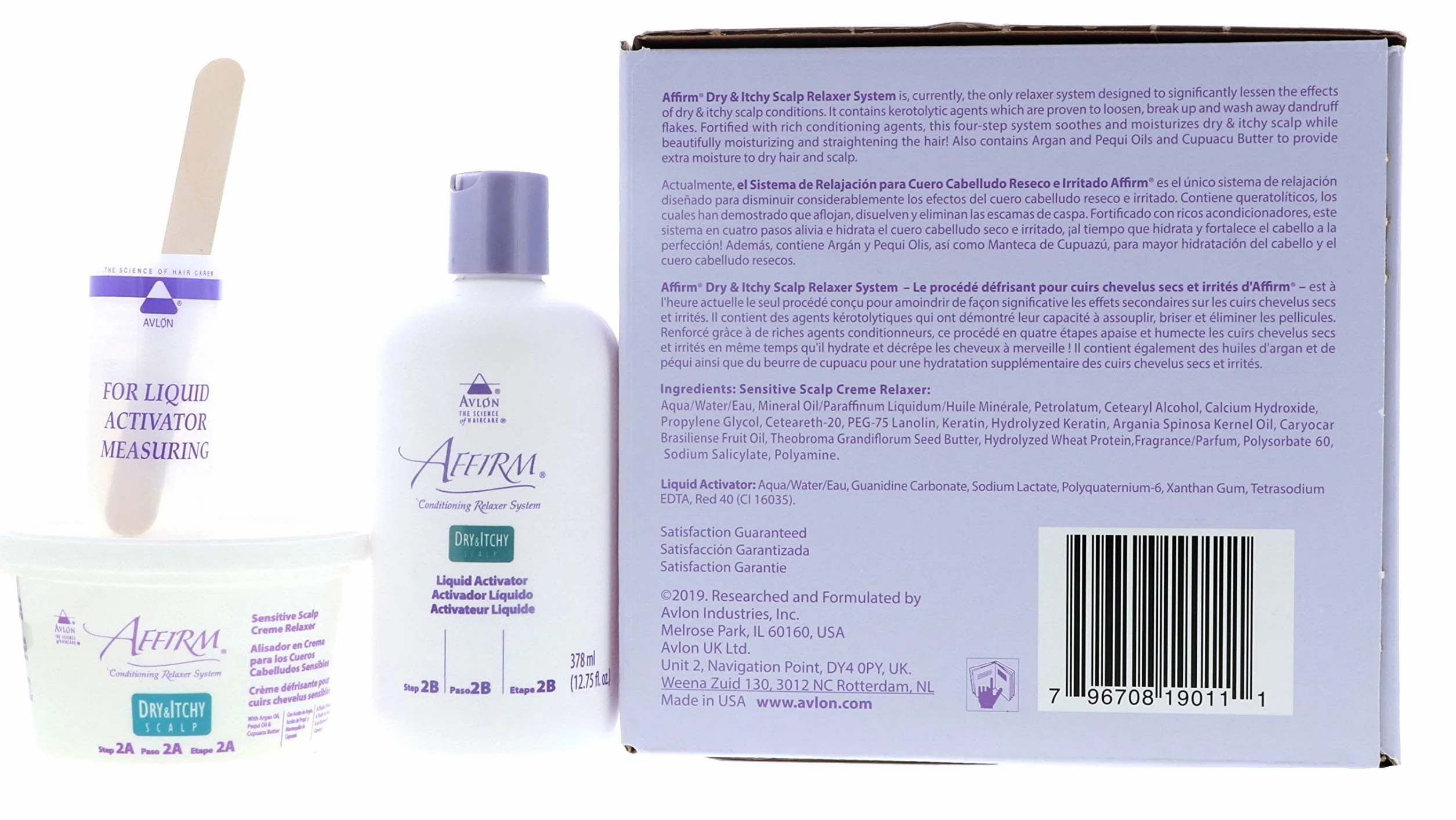 Avlon Affirm Dry & Itchy Scalp Conditioning Relaxer System - Sensitive Scalp Formula - 9 Single Appl