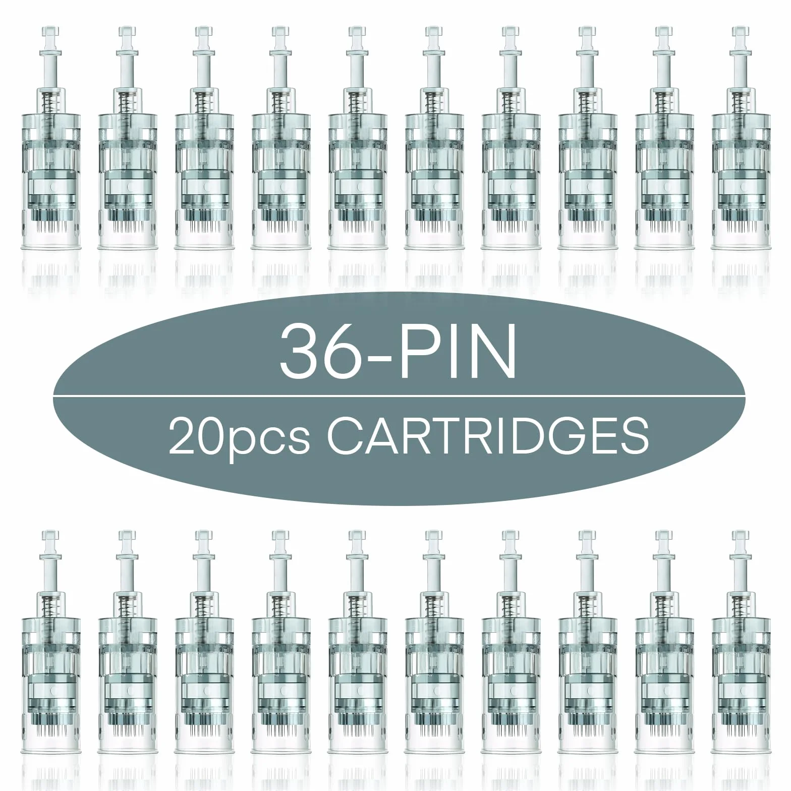 Agujas Dermapen M8 36 puntas Microneedling Cartuchos 3 ranura bayoneta para M8 M7S A6S 20 unidades