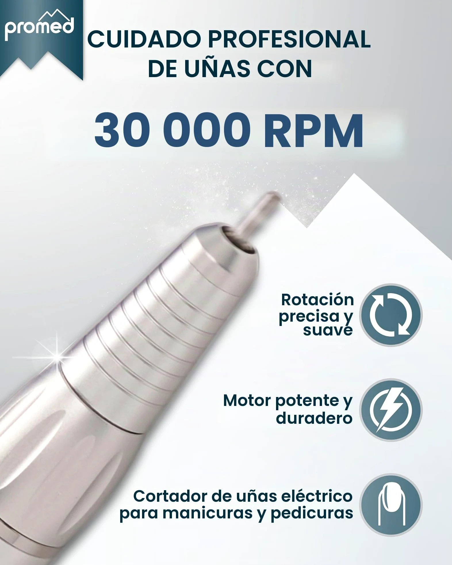 Promed The File 1130 - Aparato de pedicura y manicura, color morado