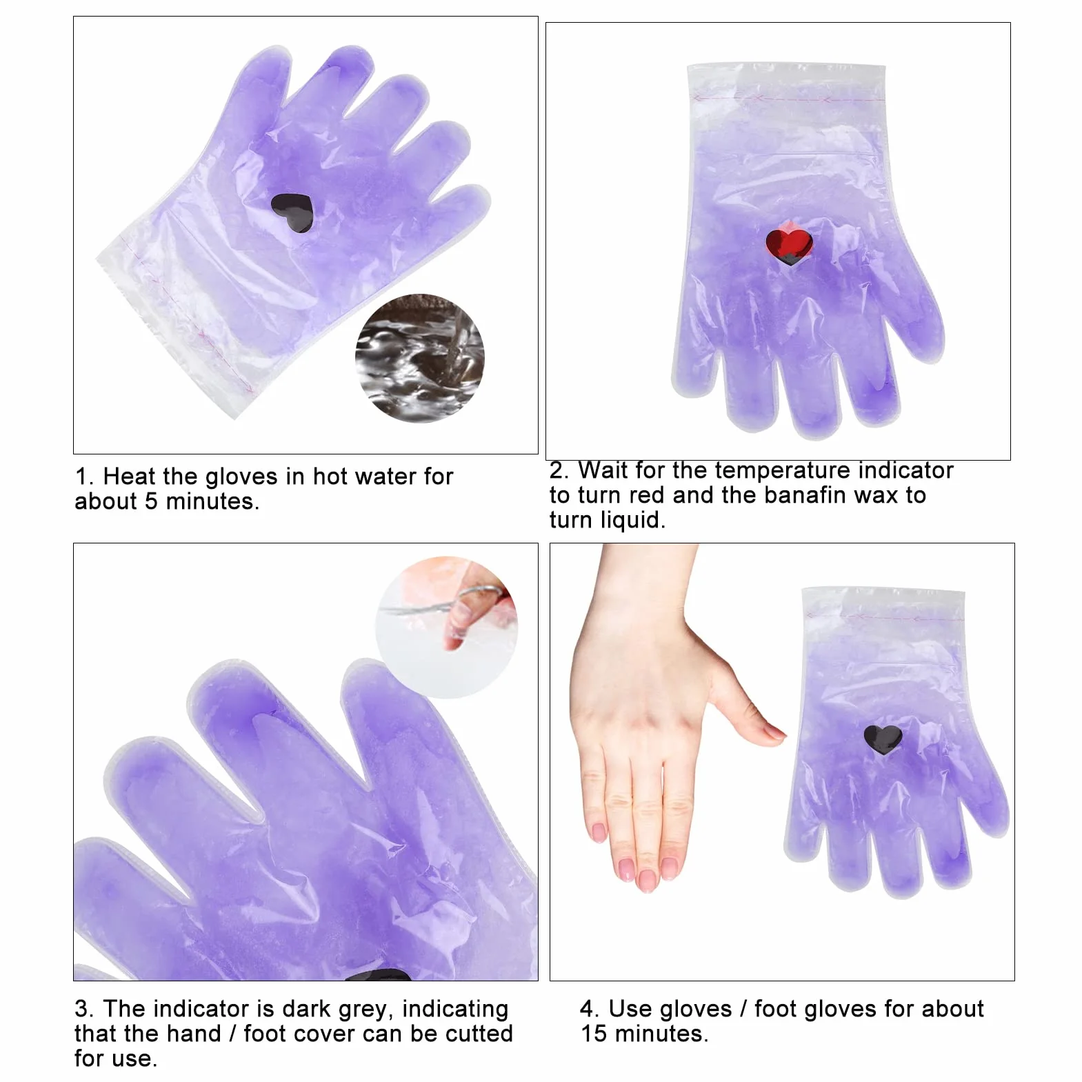 Guantes de Tratamiento de Parafina para Suavizar la Piel
