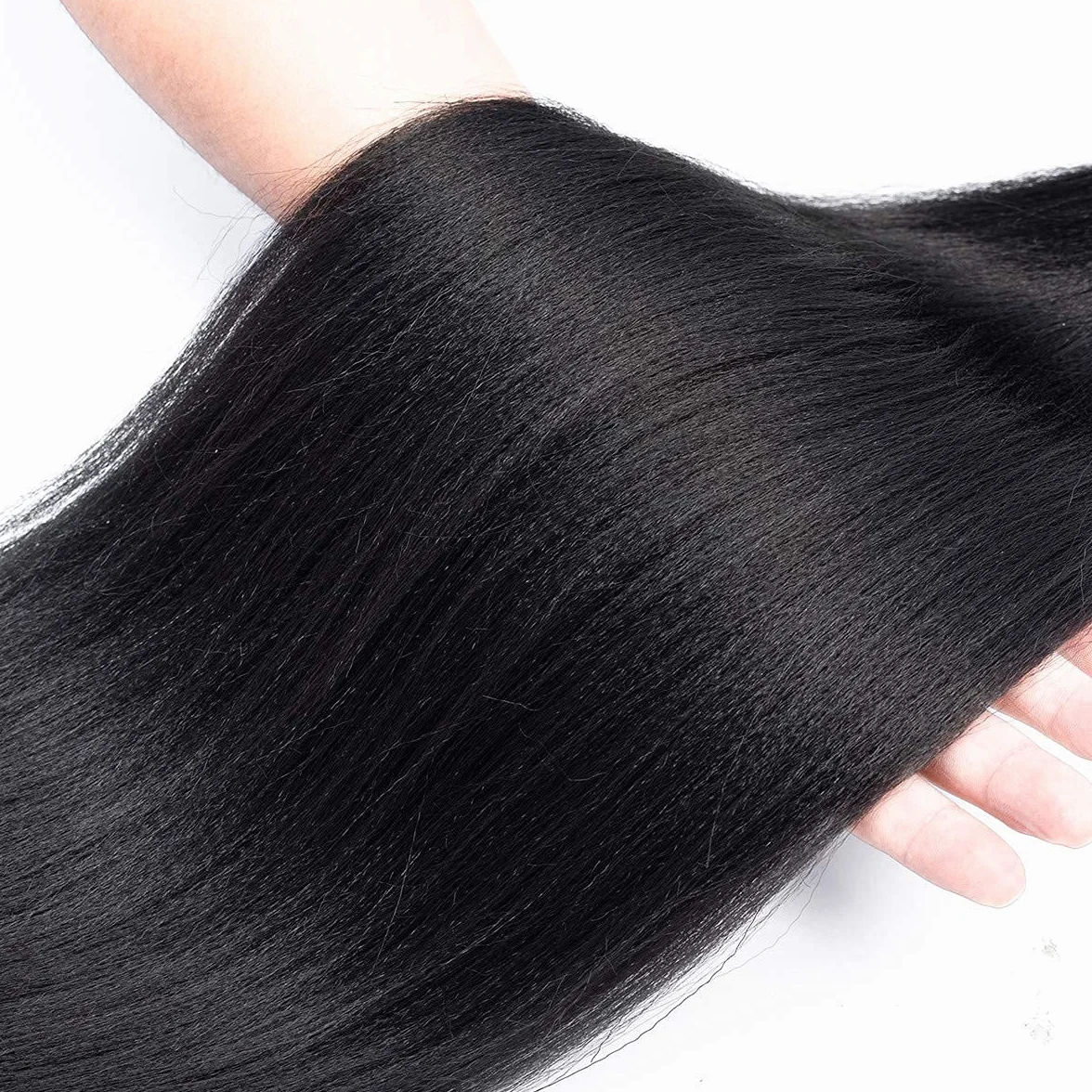 Yaki Braiding Hair Easy Trenzas Extensiones de Pelo 66cm 6pc Pre-Stretched Profesional Fibra Sintético 1B
