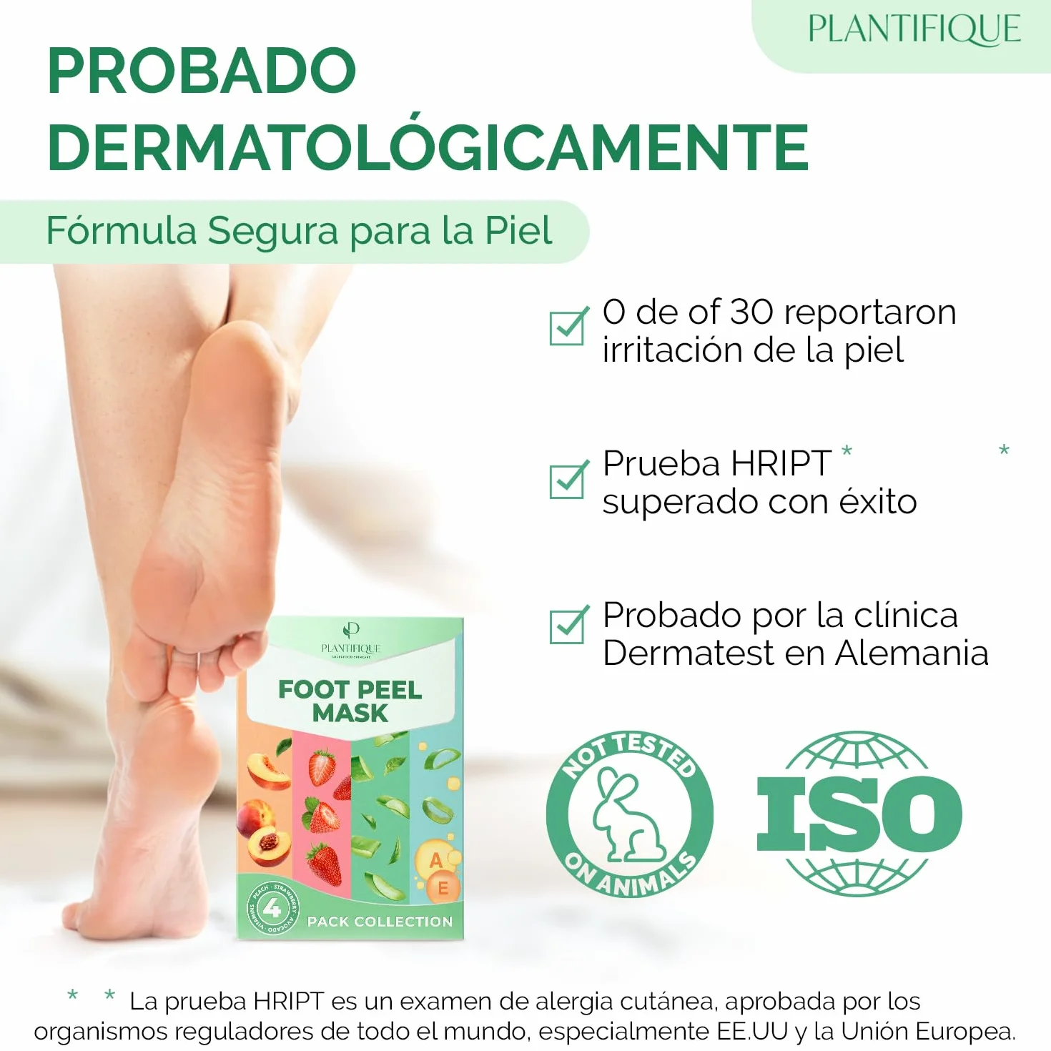 PLANTIFIQUE Calcetines Exfoliantes de Pies 4 Combo Pack Mascarillas Peeling Callos Eliminar Pedicura Profesional