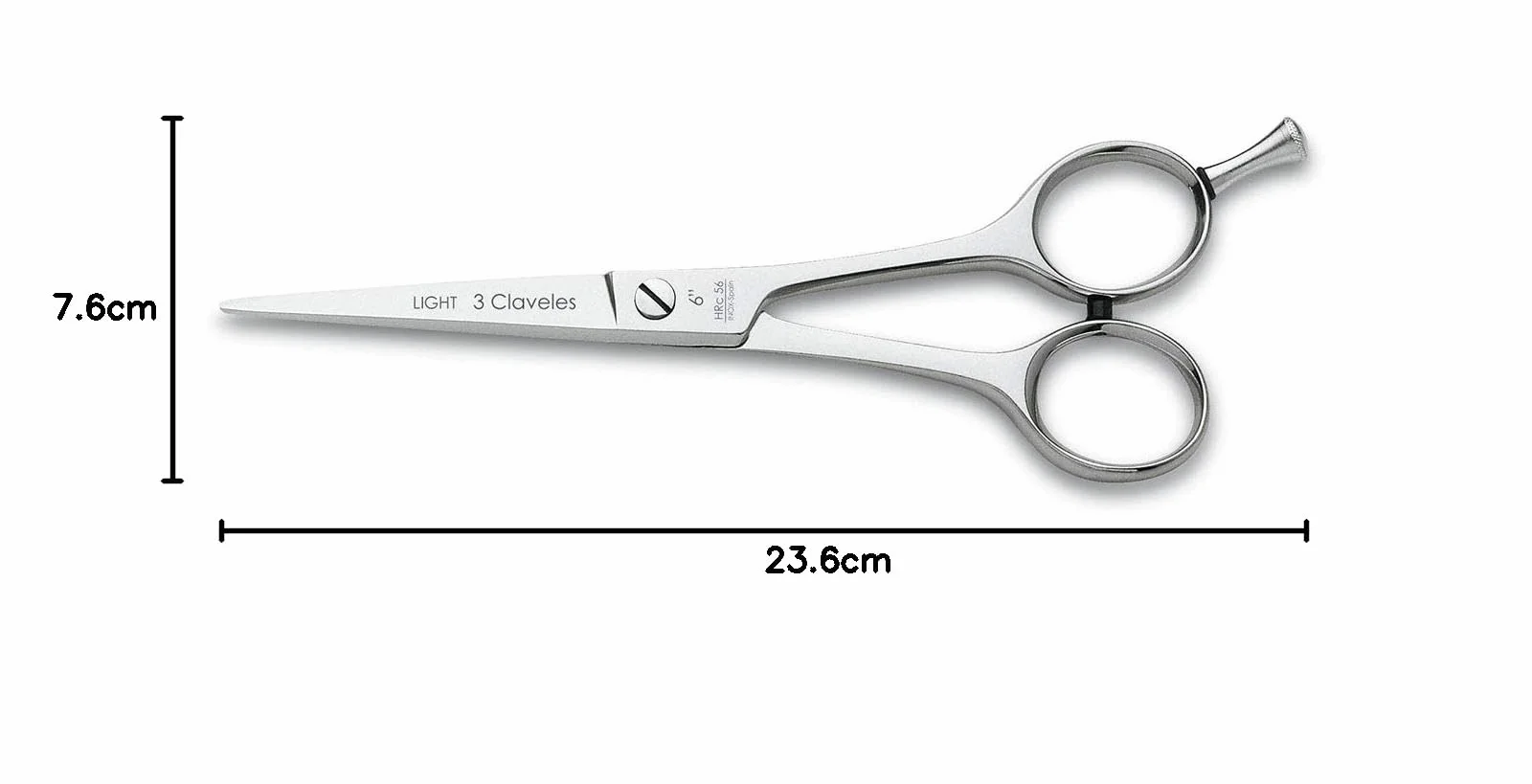 Tijera de peluquería corte St Light 6" 3 Claveles