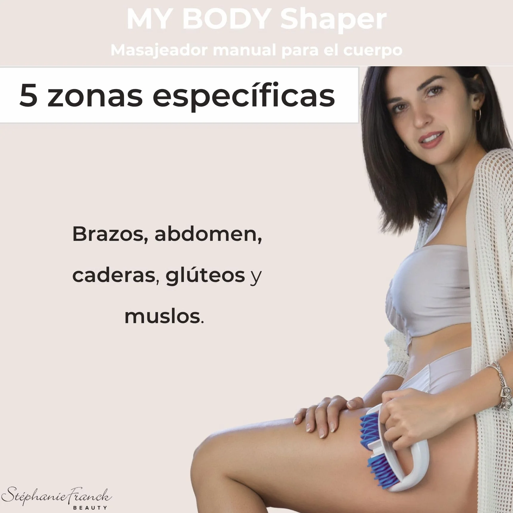 My Body Shaper Masajeador Corporal Rodillo de Masaje Ergonómico Azul