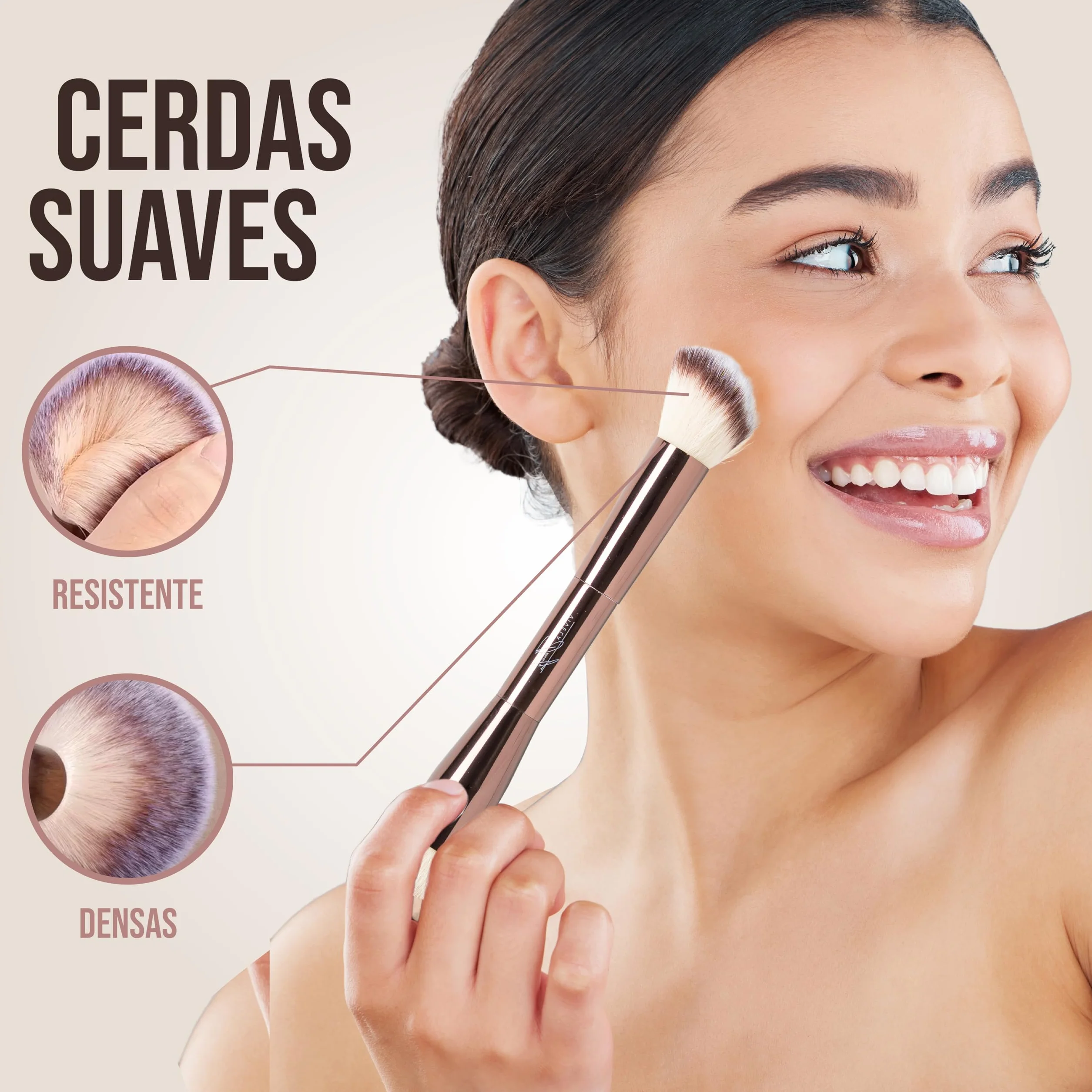 VIVELA 13 Brochas de Maquillaje Profesional con Bolsa de Viaje de Terciopelo, Pinceles Sintéticos Premium