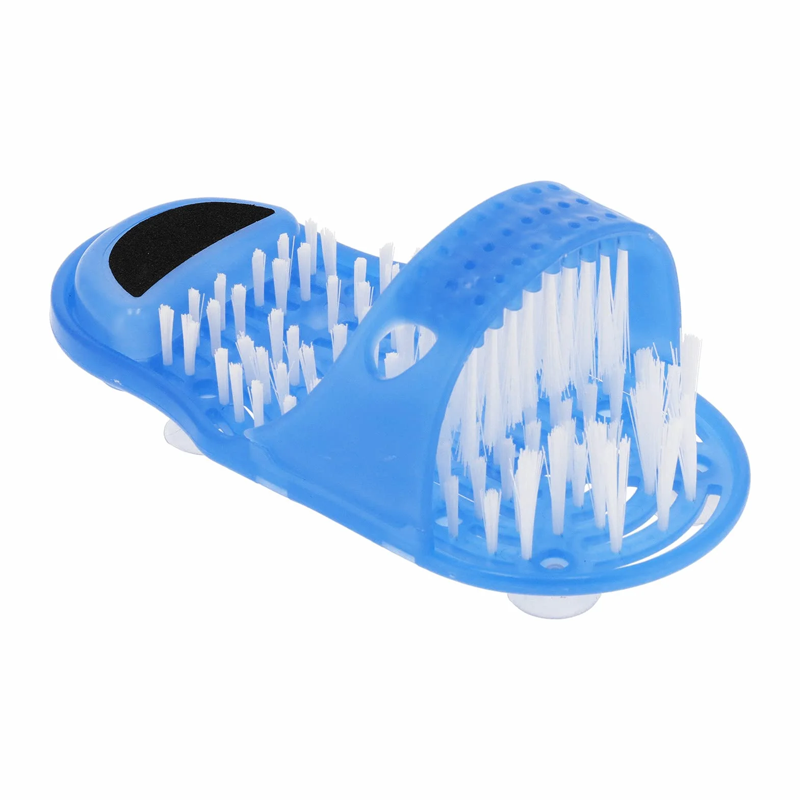 Naroote Limpiador Exfoliante Azul para Ducha y Pies, Fácil de Limpiar, con Ventosa y Función de Masaje