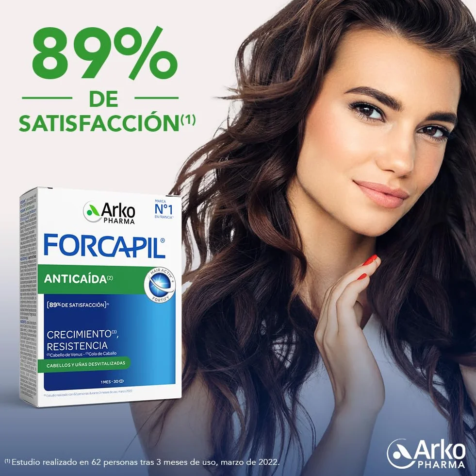 Arkopharma Forcapil Anticaída Pack Tratamiento 3 Meses Complemento Alimenticio con Biotina