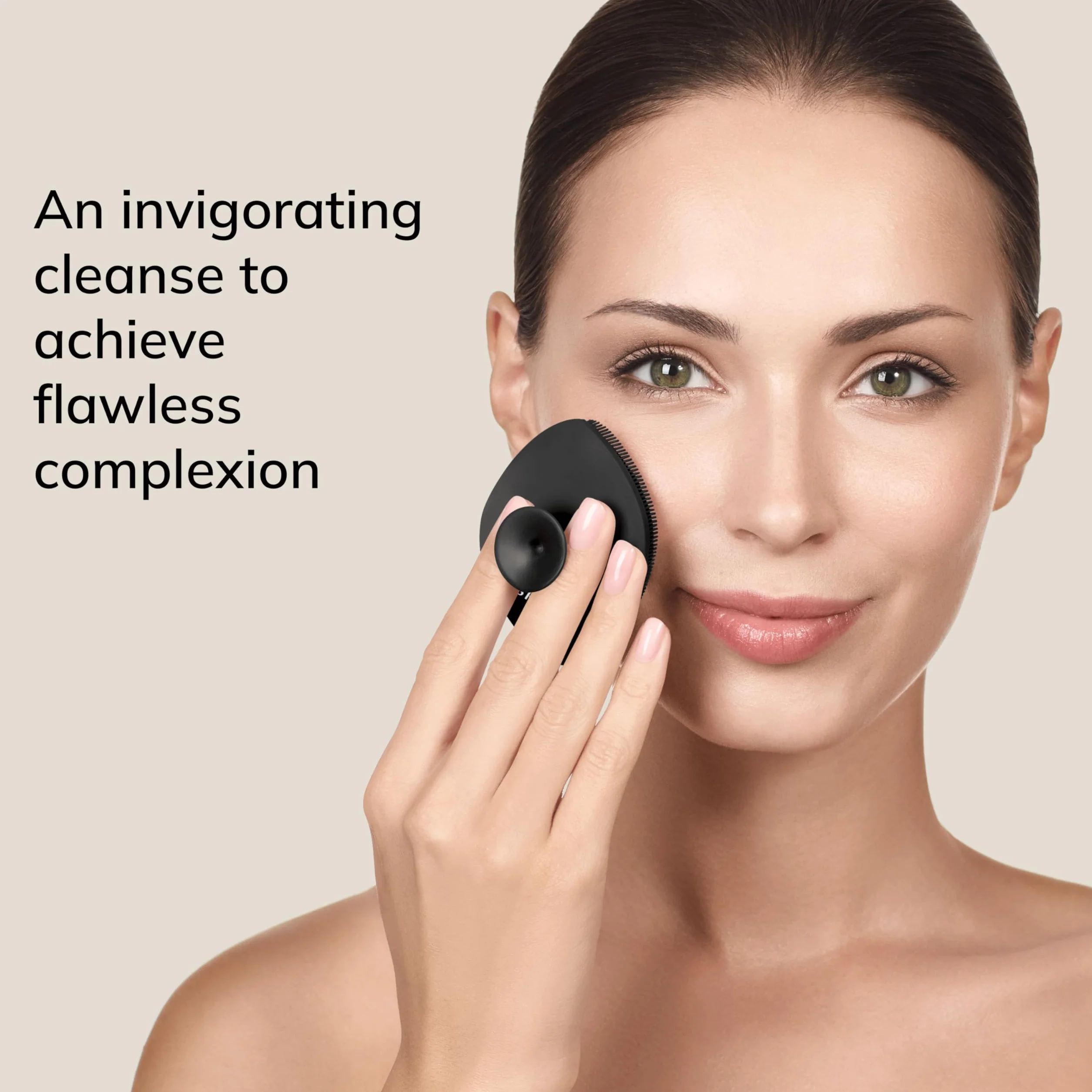 Geske SmartAppGuided Cepillo de limpieza facial 4 en 1 Negro