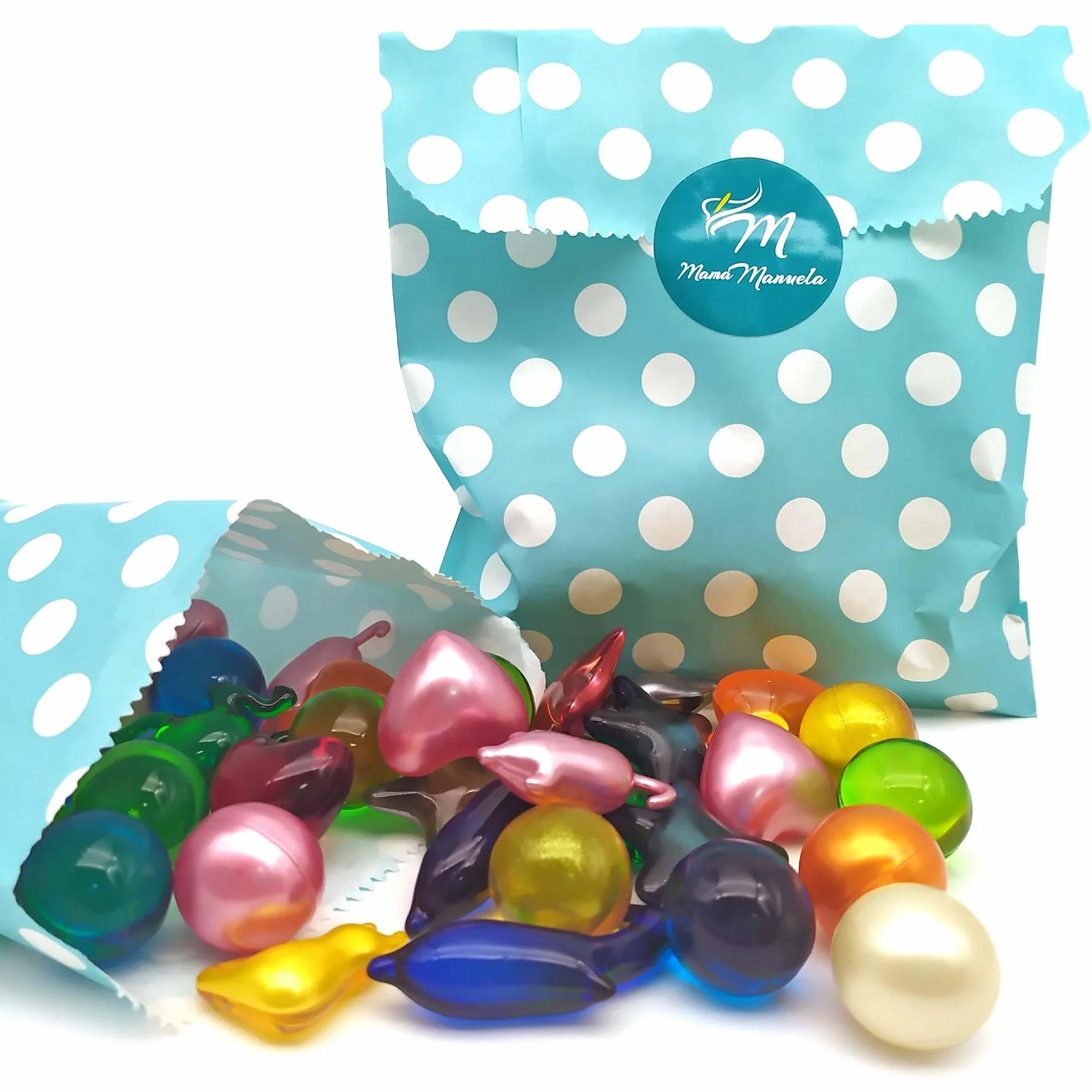 Caja regalo Perlas de baño con aromas surtidos - Aceite de soja - Hidratante y aromática - 70 unidades