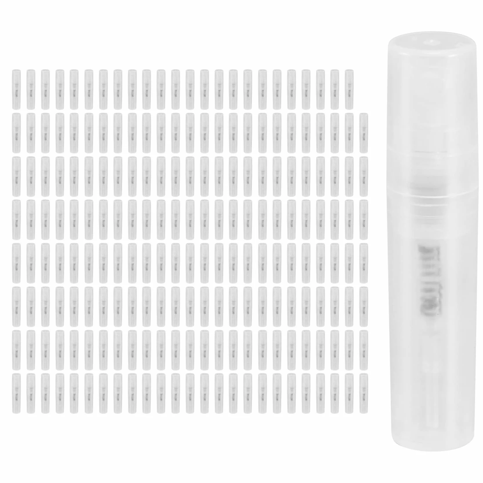 200 unidades 2 ml Botella de Spray de Plástico Transparente Pequeño Embalaje Cosmético de Perfume Pulverizador