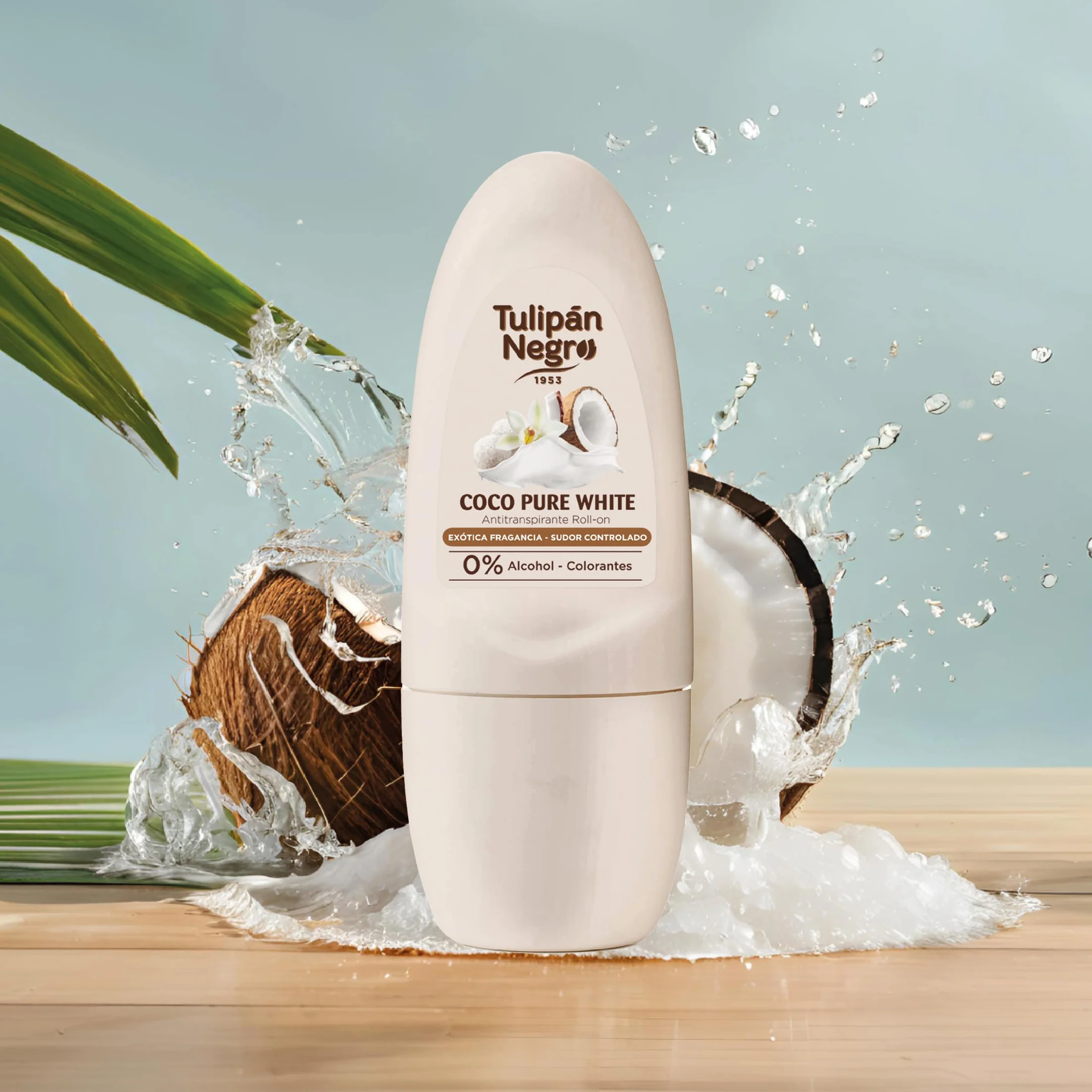 Tulipán Negro Antitranspirante Roll-On Coco Pure White Desodorante 50 ml
