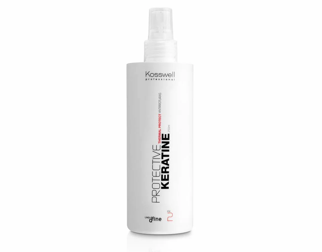 KOSSWELL PROFESSIONAL Protector Térmico Pelo Keratine 250 ml Fijación Nivel 2 Reduce Encrespamiento