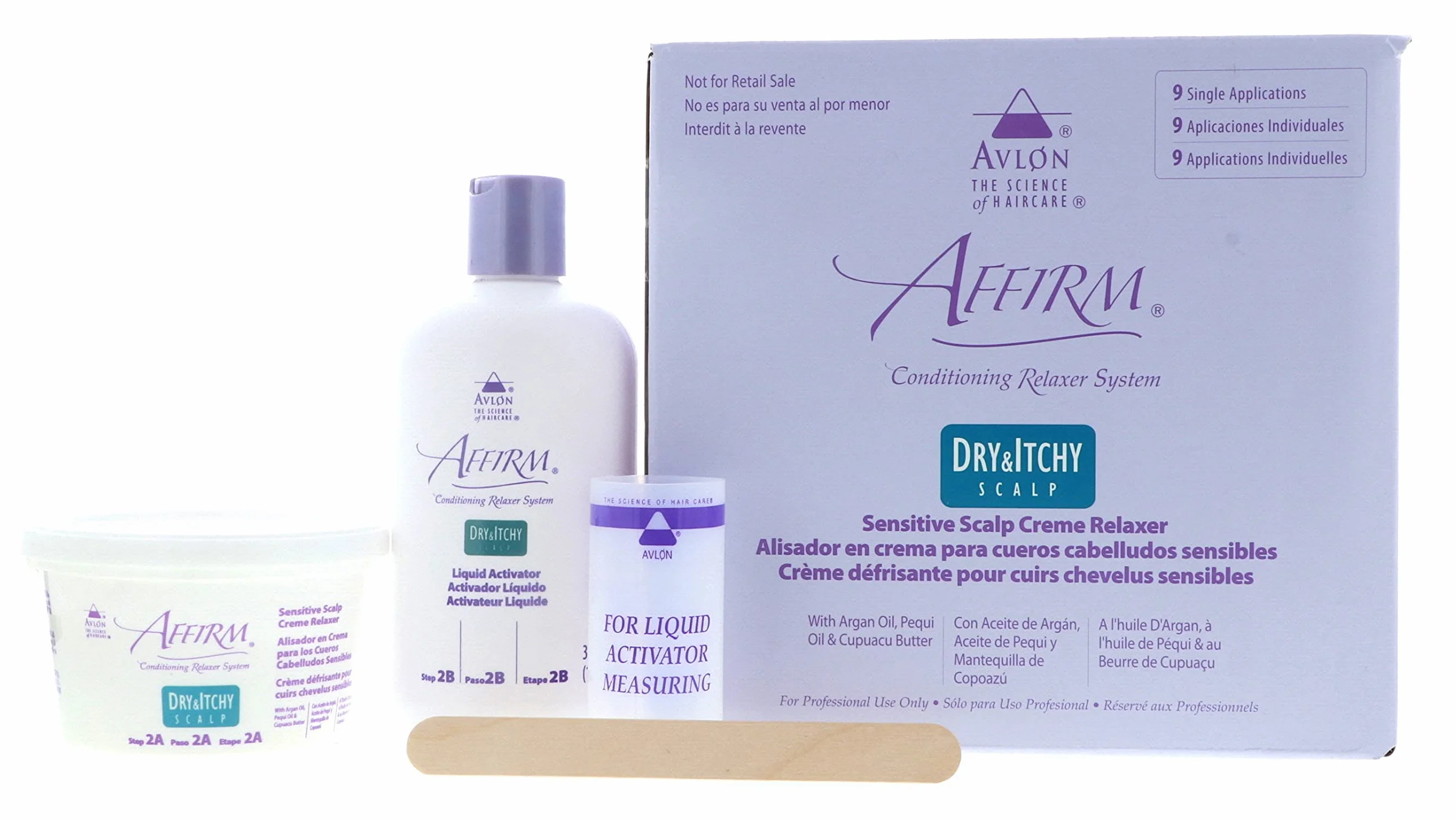 Avlon Affirm Dry & Itchy Scalp Conditioning Relaxer System - Sensitive Scalp Formula - 9 Single Appl
