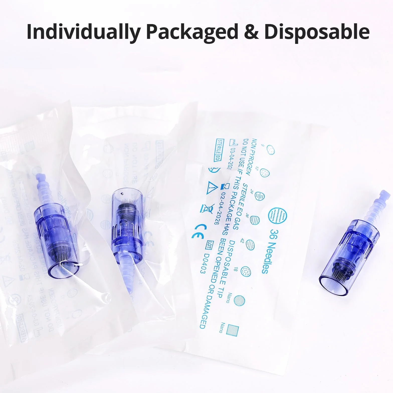 36 Pin Microneedling Dermapen Agujas de repuesto Puntas Ranura para cartucho, Bajonett Port, 10 piezas