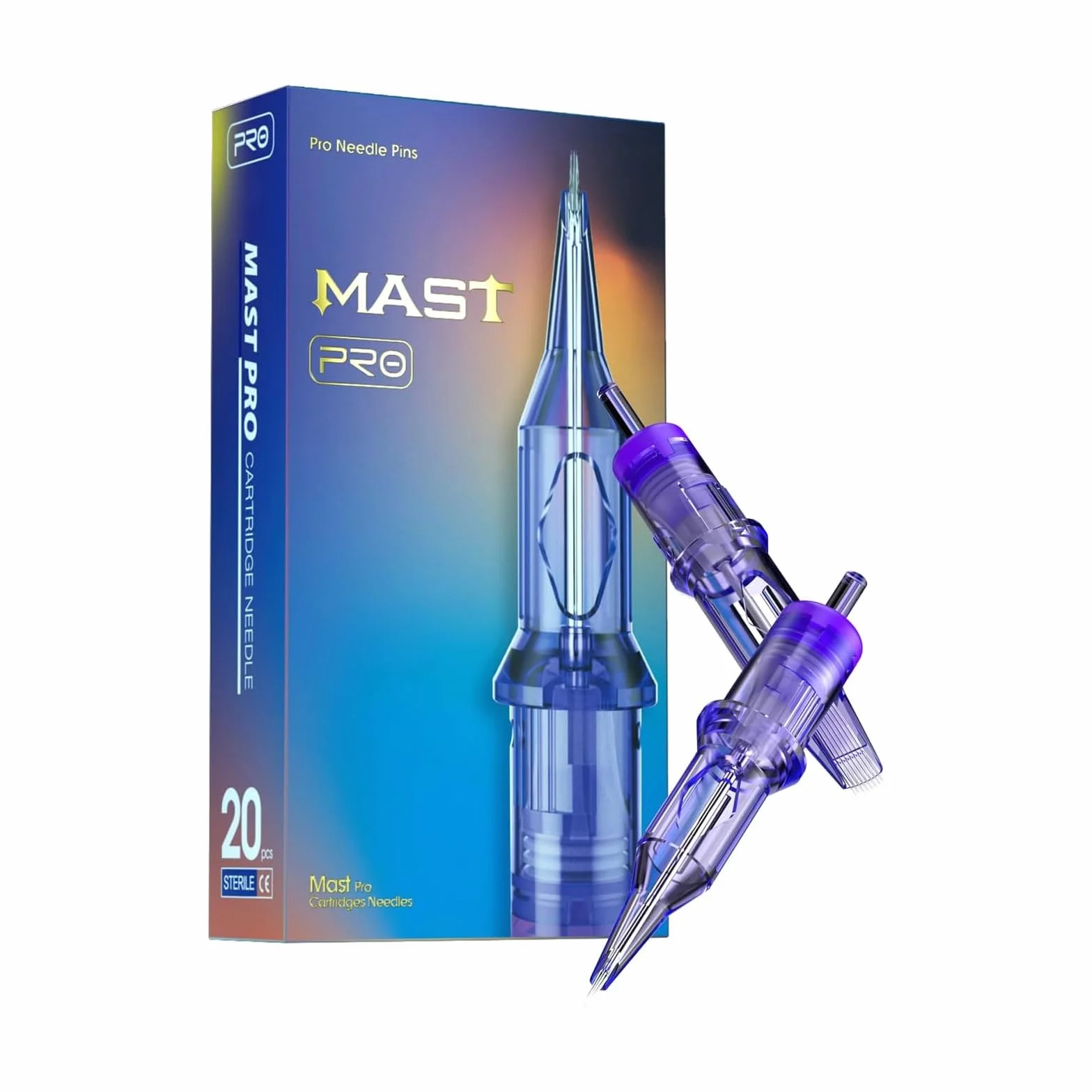 Mast Pro Cartuchos de Agujas de Tatuaje 20 piezas #08 0.25 0801RL standard Round Liner Tattoo Needle Cartridge para Máquina de Tatuajes