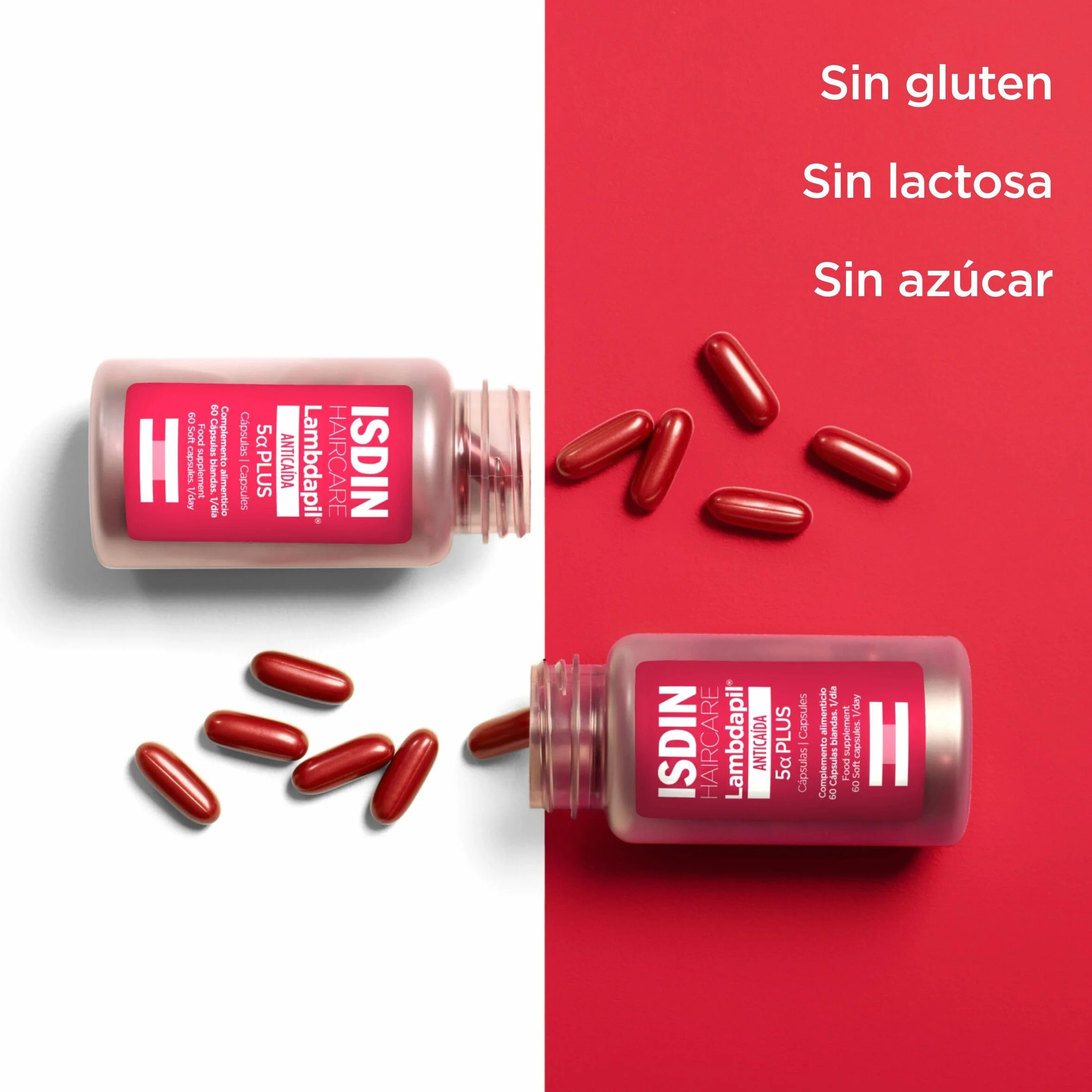 ISDIN Lambdapil 5 Alfa Plus Cápsulas Anticaída del Cabello con Zinc Biotina Serenoa repens Vitaminas Grupo B