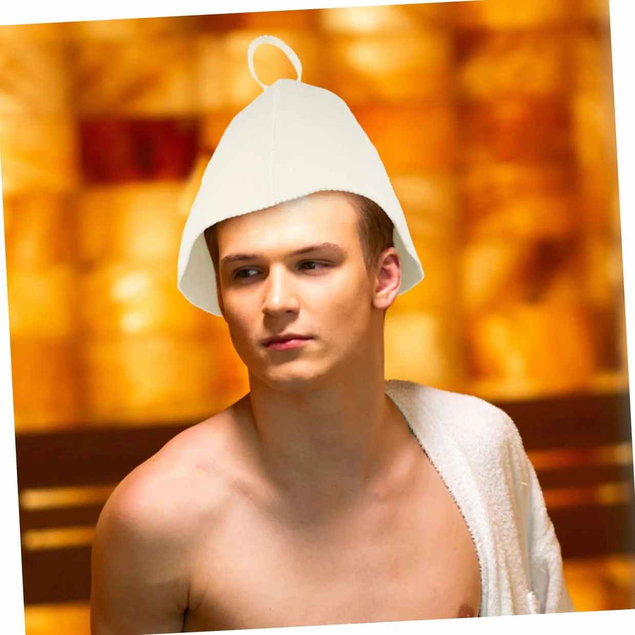 BESPORTBLE Sombrero De Sauna De Fieltro Gorros De Ducha para Mujer Reutilizables Gorro De Natación Sombrero De Copa Accesorios De Sauna Balde Gorro De Baño Tapa Sintió 6 Piezas X 4
