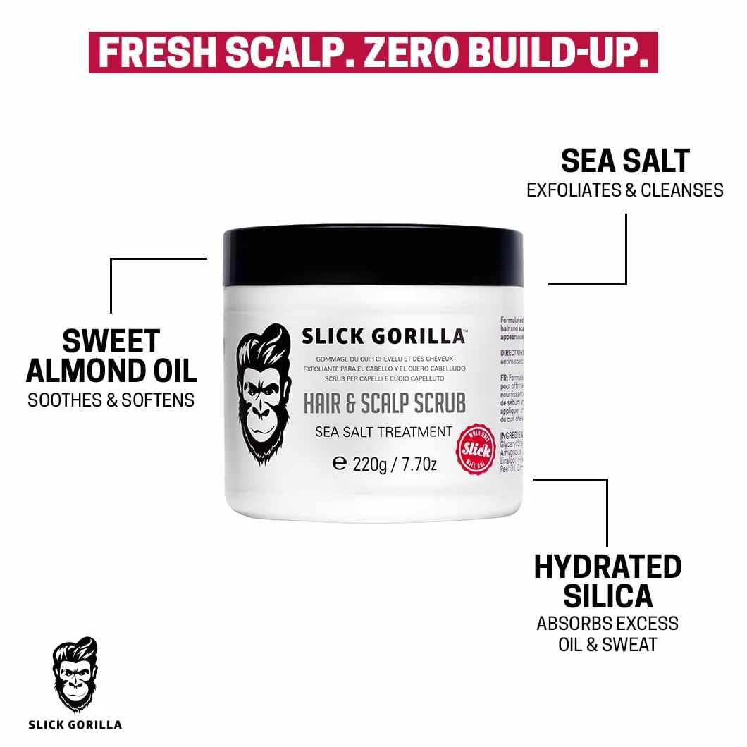 Slick Gorilla exfoliante de cuero cabelludo con sal marina limpia y exfolia profundamente
