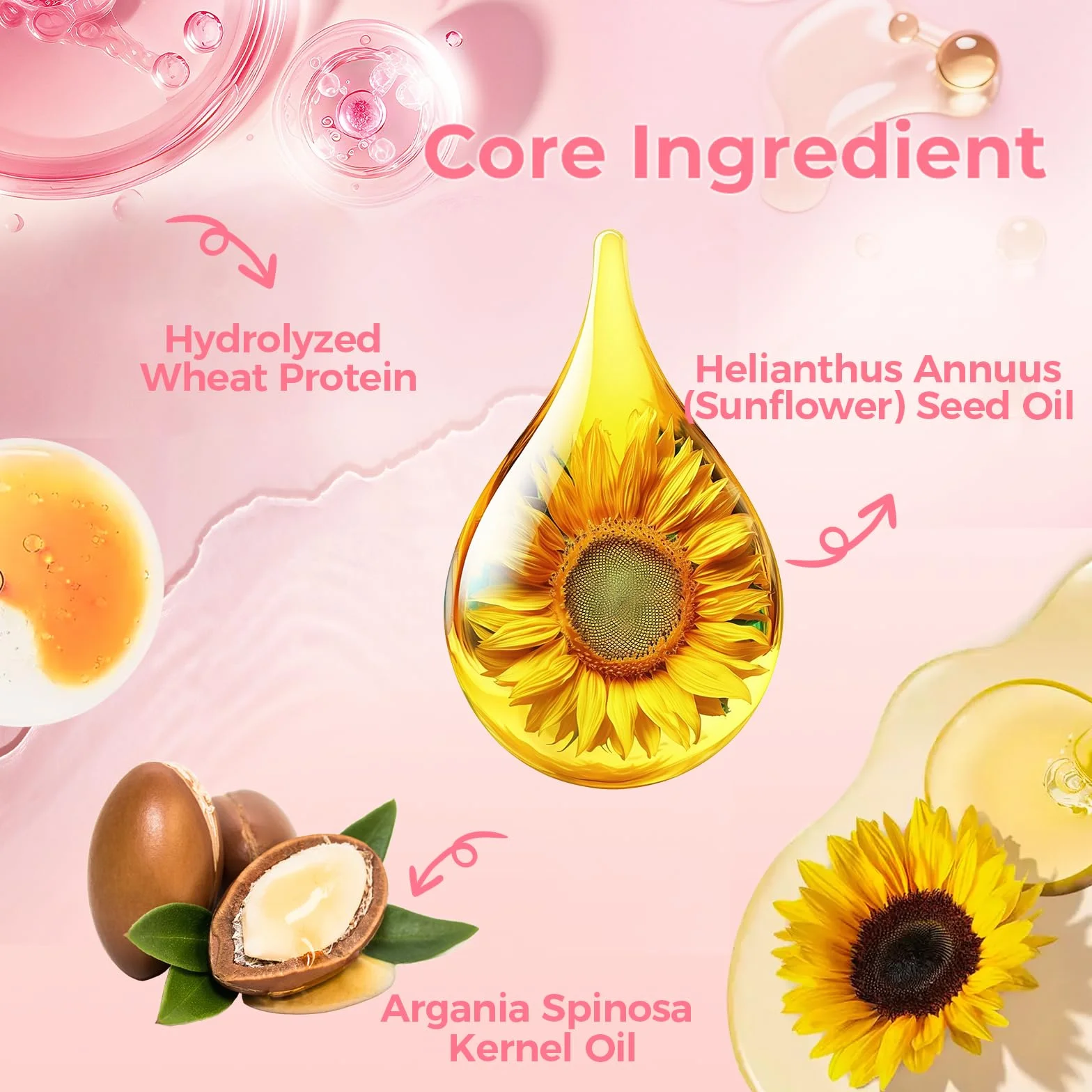immetee Aceite capilar perfumado hidratante 100 ml aroma floral sin grasa