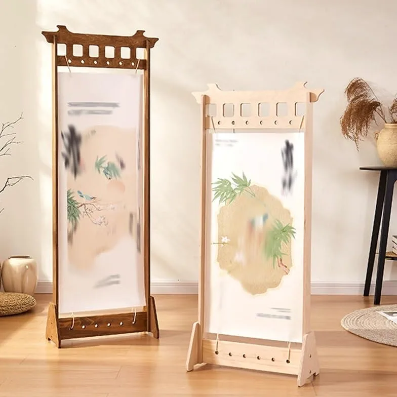 XPLKQXE Soporte Para Carteles Alta Resistencia, Expositor Madera Para Letreros, Soporte Independiente Para Paneles Y Carteles Para Exposiciones(Light brown,21.5x43.5in/5pcs)