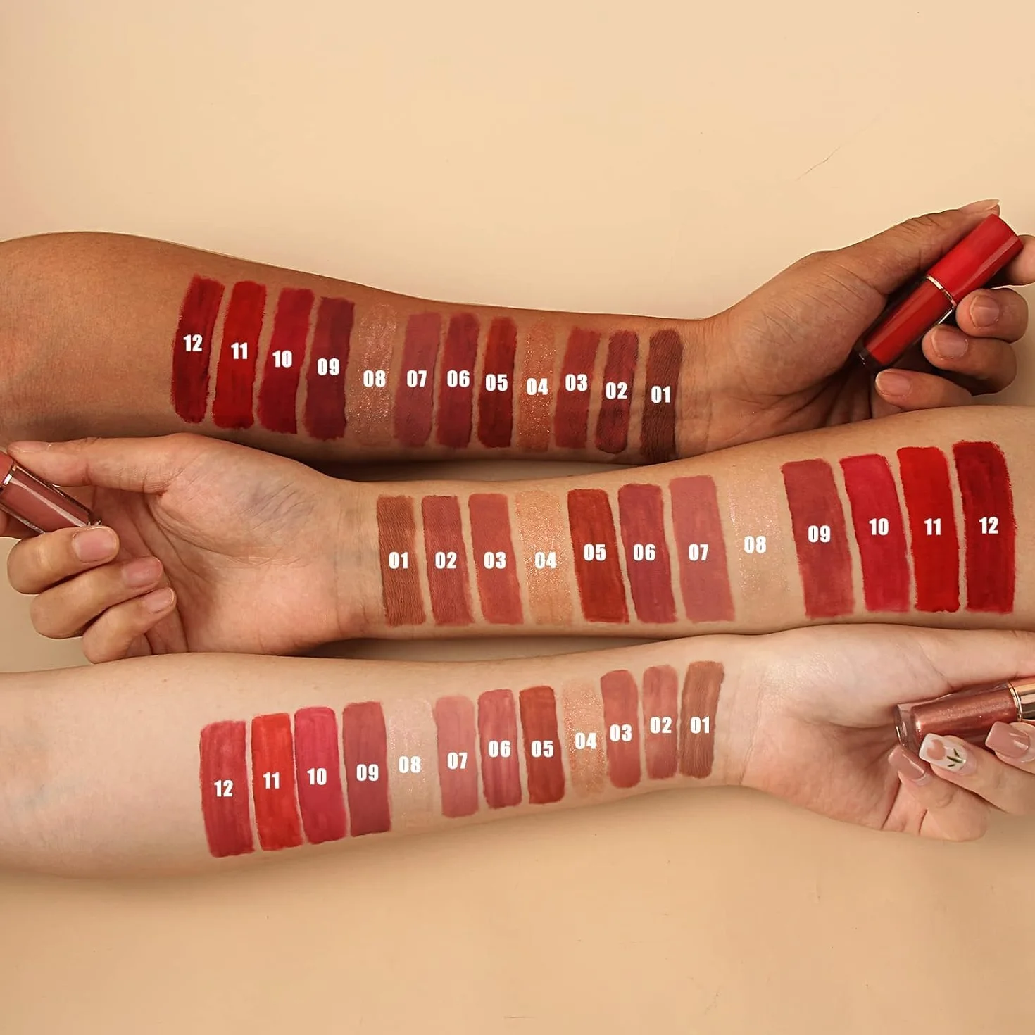 Set de maquillaje de labios resistente al agua 12 colores