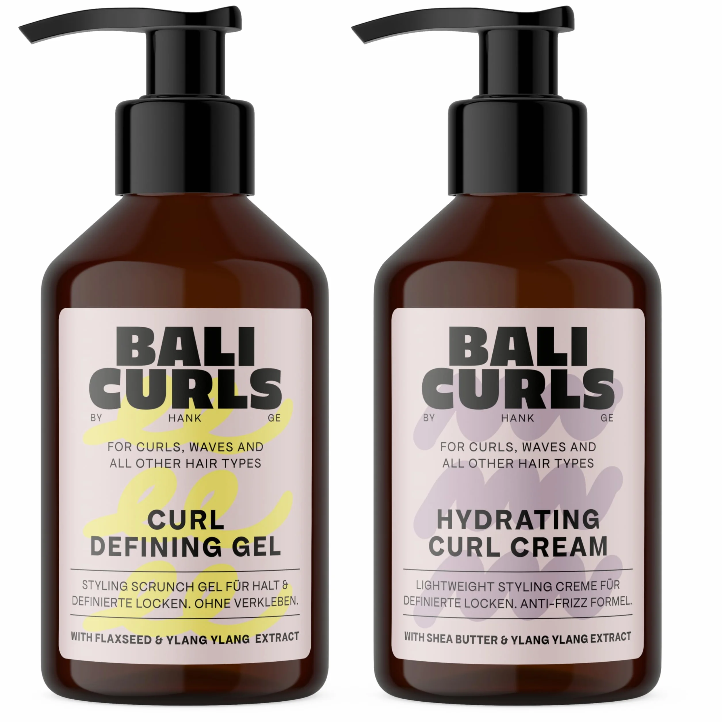 BALI CURLS Curl Defining Set Crema Hidratante para Rizos y Gel Definidor 150 ml