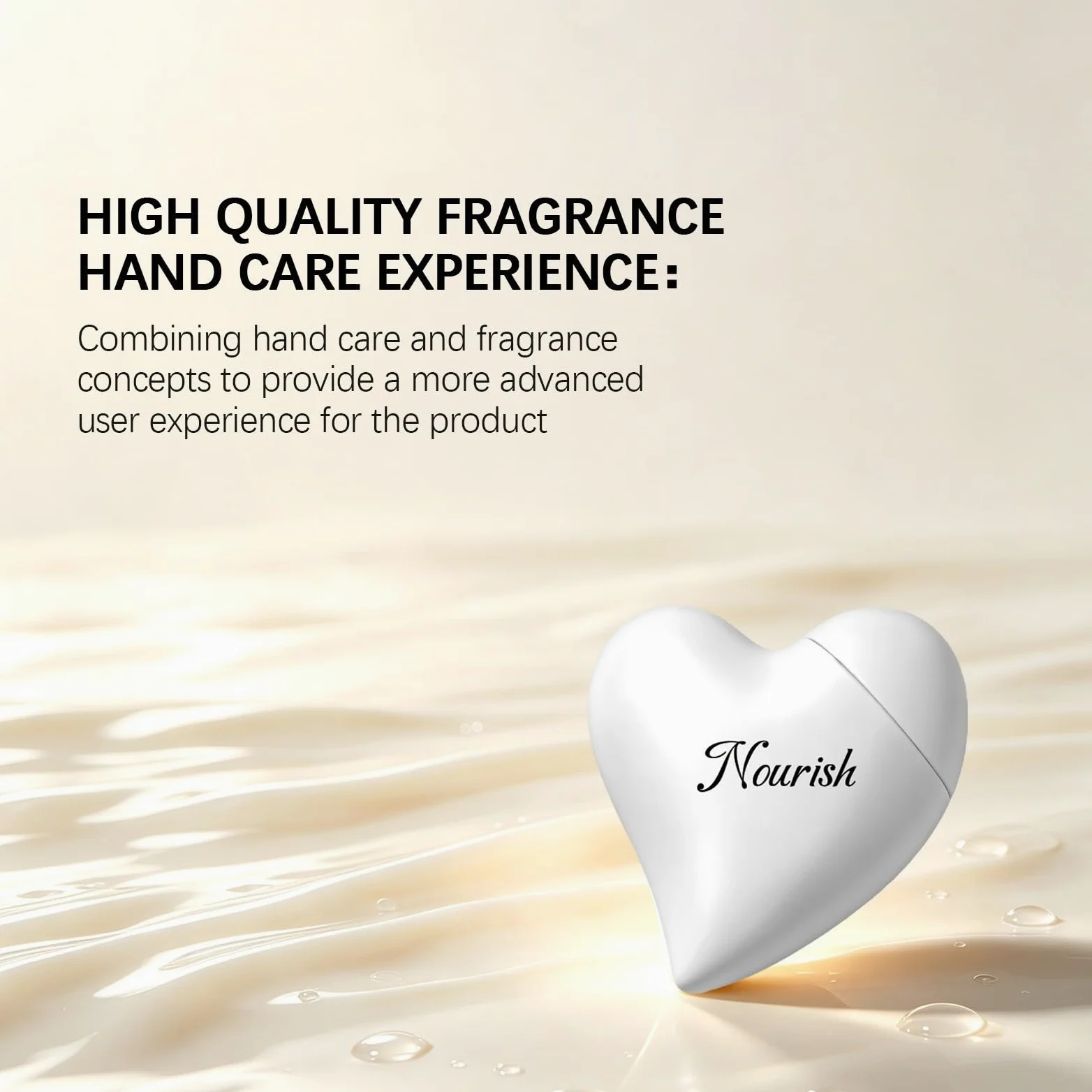 Crema de manos nutritiva con forma de corazón, 50 ml, cuidado hidratante para manos suaves | Crema de manos en embalaje de corazón de moda, fórmula nutritiva e hidratante para suavizar las manos secas a diario
