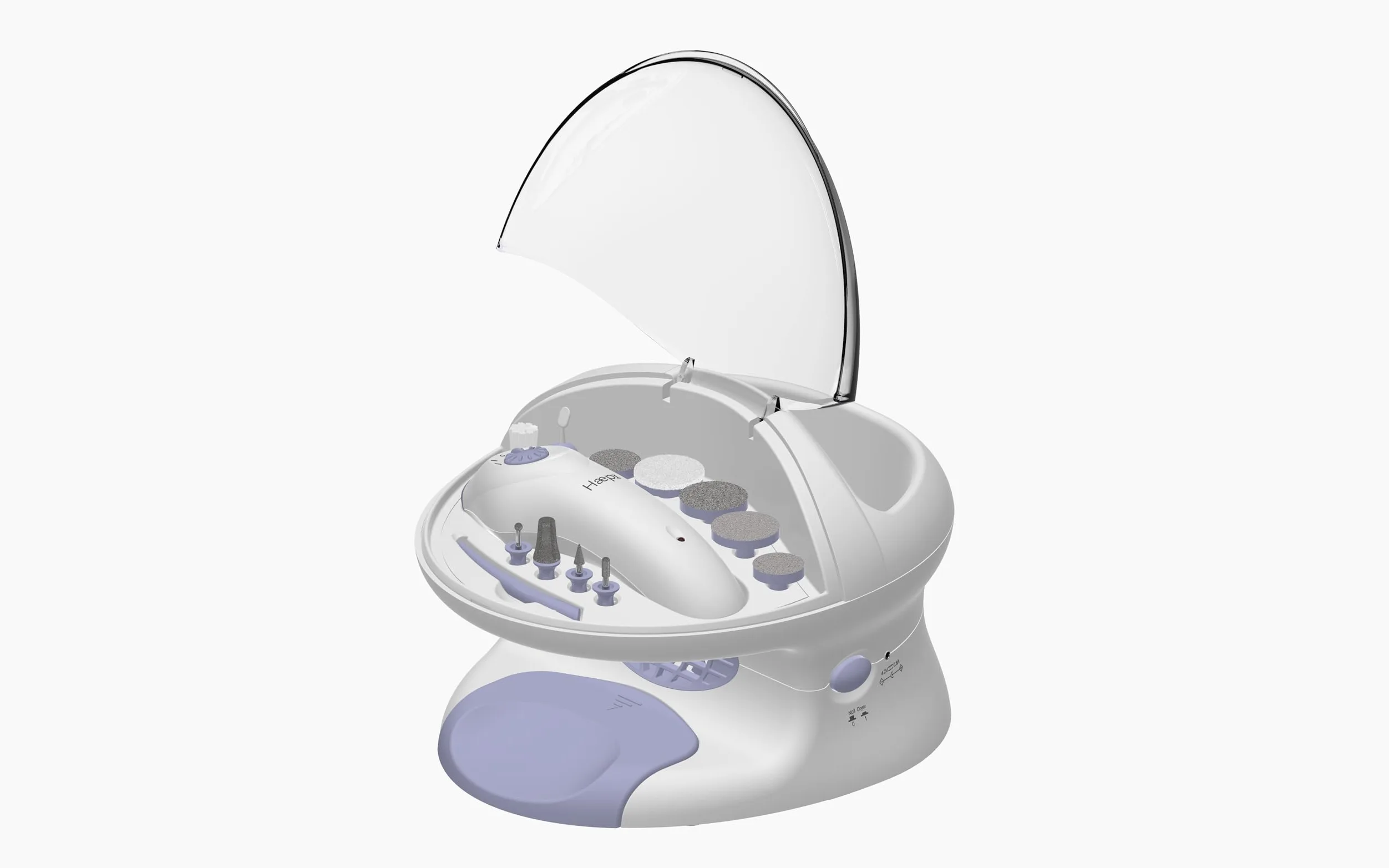 Juego de manicura pedicura con lijadora eléctrica para uñas, kit de embarcaciones de baño con burbujas y funciona de secado integrado