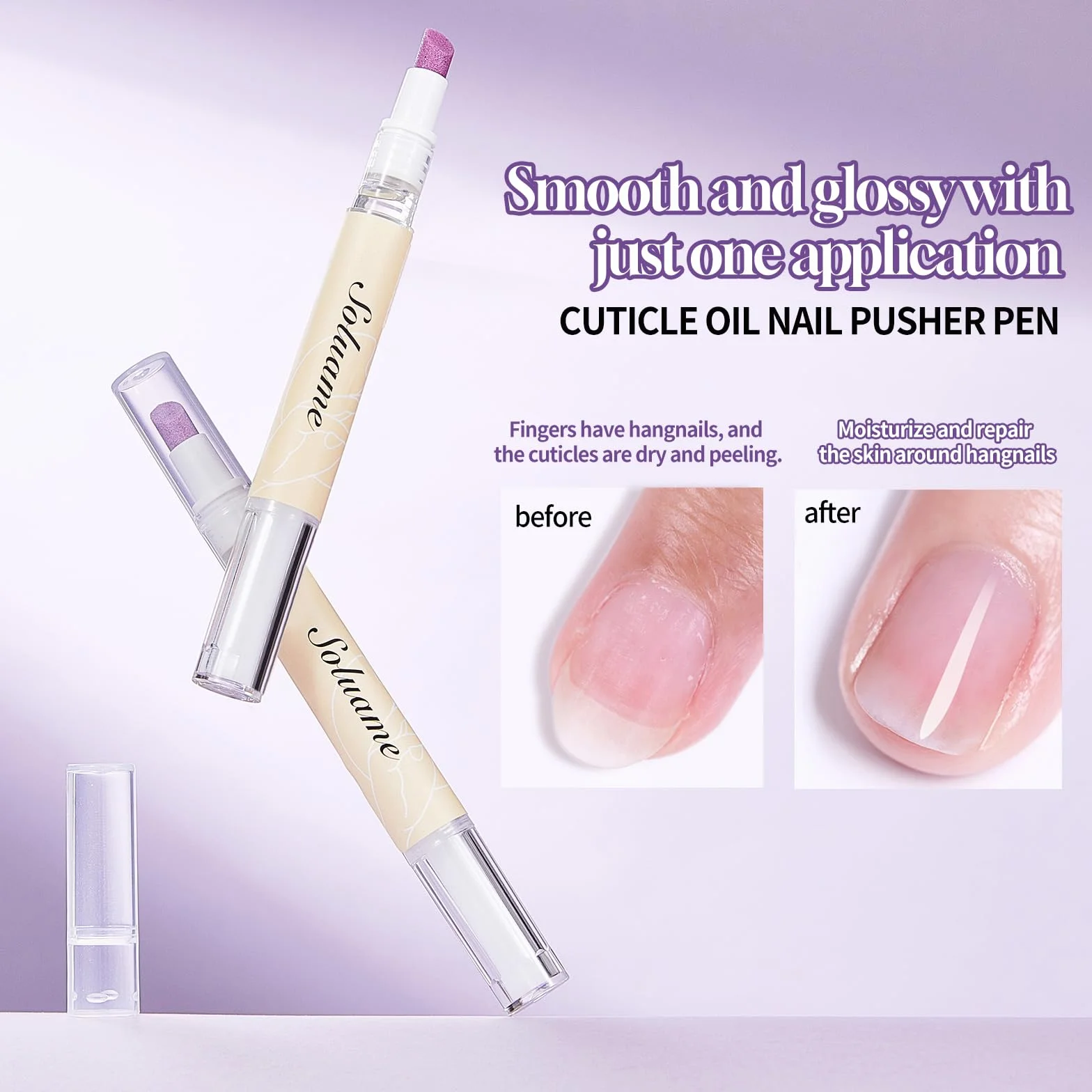 Removedor de cutículas de cerámica 45° 2 en 1 exfoliante hidratante 2 ml