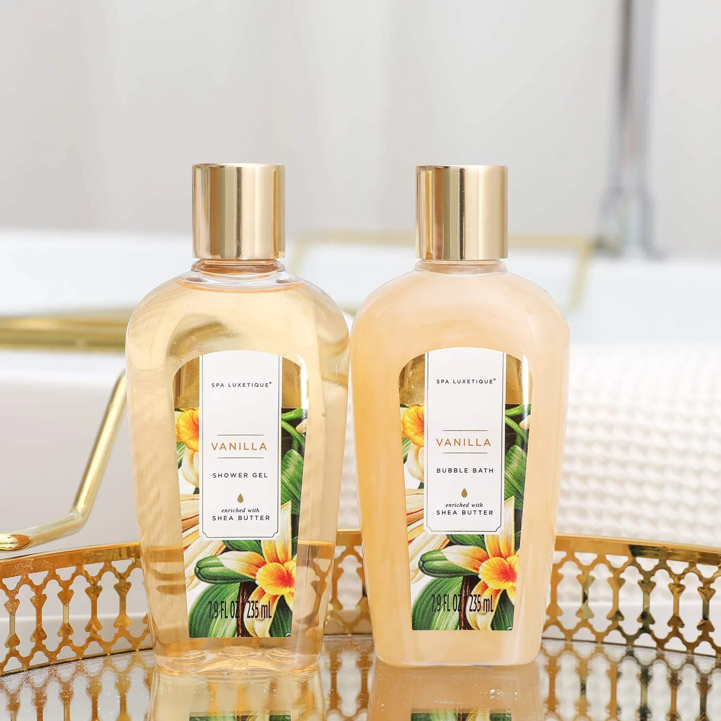 SPA LUXETIQUE Set Regalo Mujer 8 Piezas Vainilla Kit Belleza Bañera Deco