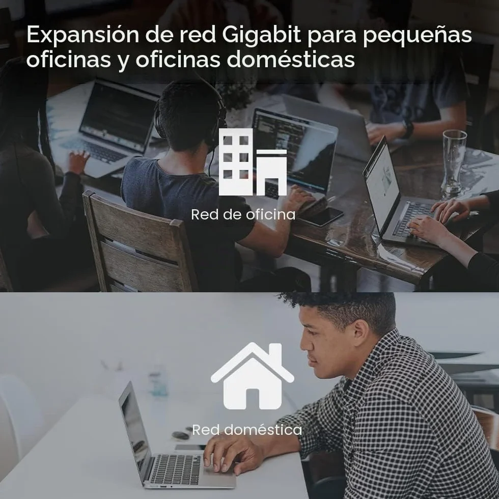 TP-Link TL-SG108 V3.0 Switch de Escritorio 8 Puertos Gigabit 10/100/1000 Mbps Carcasa de Acero Negro