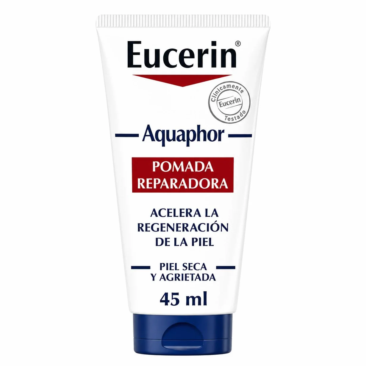 Eucerin Aquaphor Pomada Reparadora 45 ml Crema Corporal Hidratante Piel Seca Agrietada Cicatrizante Pantenol Bisabolol Sin Perfume No Comedogénica