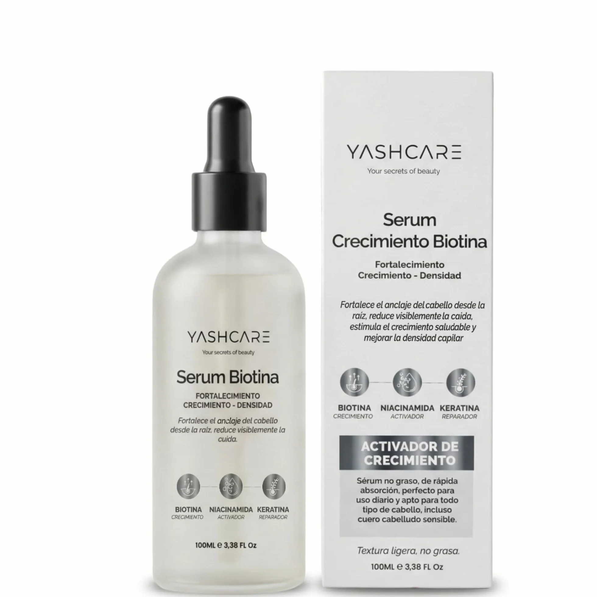 Serum Anticaida con Biotina para el Cabello 100 ml - Reduce Caída y Estimula Crecimiento