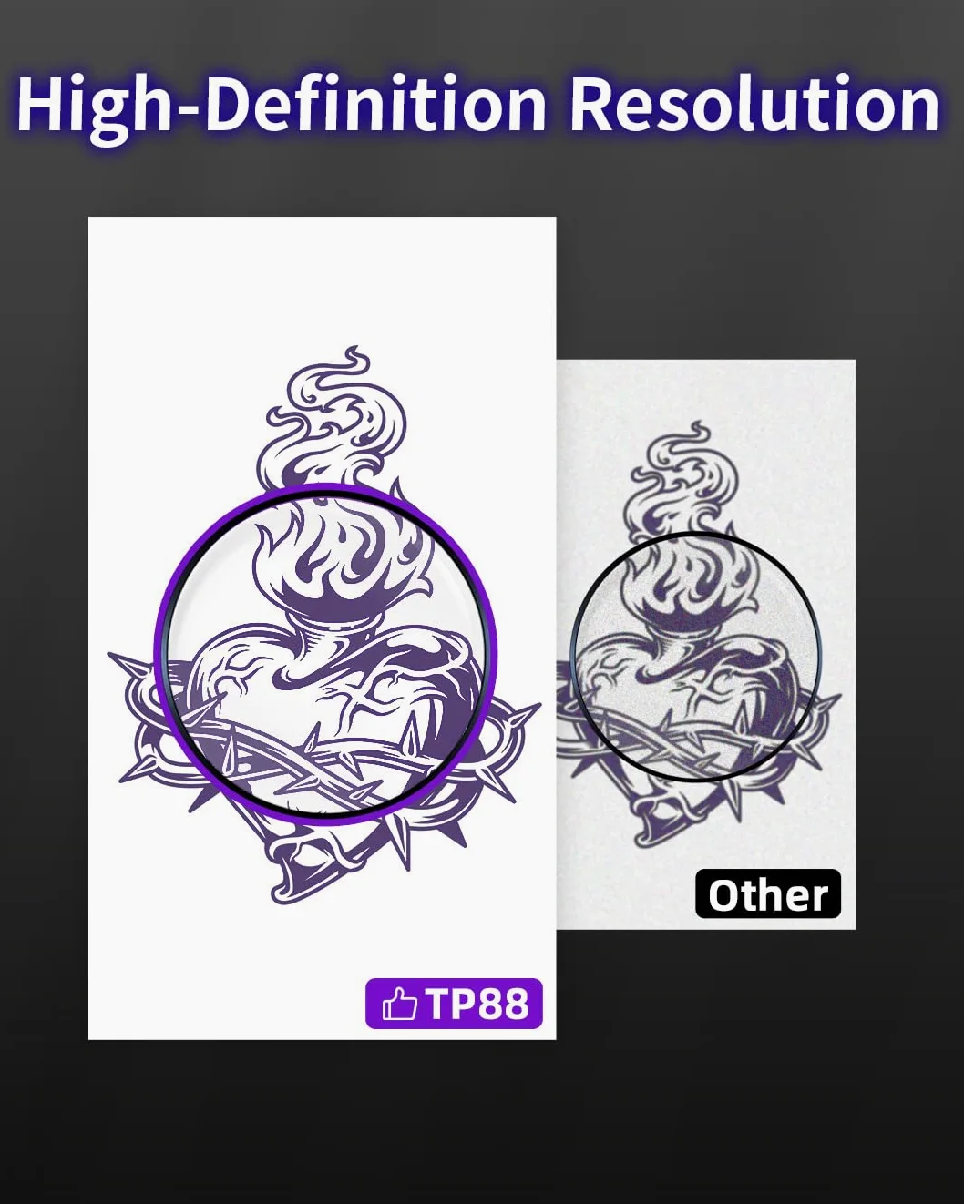 Phomemo TP88 - Impresora de plantillas de transferencia de tatuajes, impresora térmica de tatuajes con 10 piezas de papel de transferencia, máquina de tatuaje Bluetooth para artistas del tatuaje,