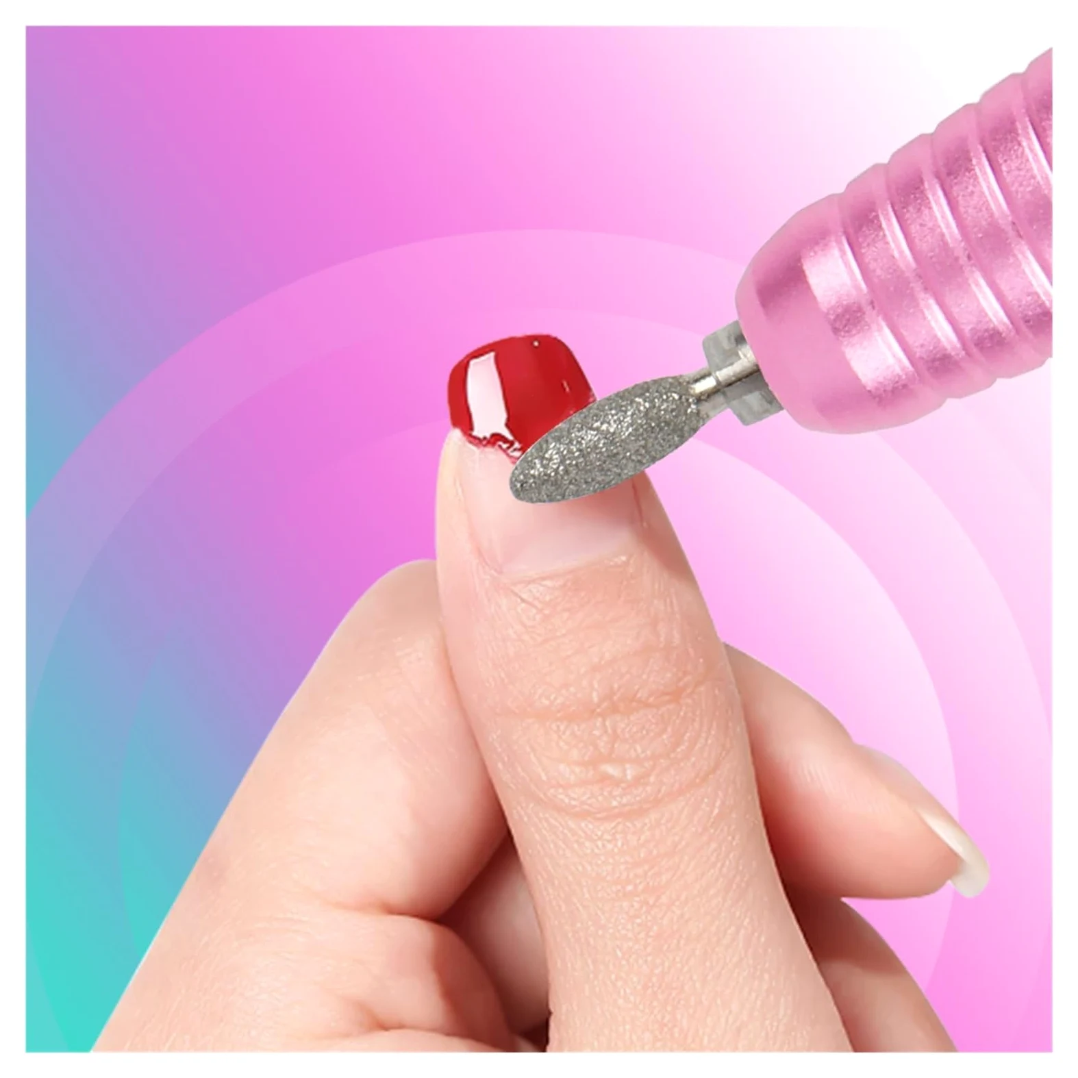Torno para Uñas, Taladro eléctrico for uñas, 35000RPM, recargable, profesional, juego de fresas for manicura con pantalla LED, broca for limas de uñas(Blauw)