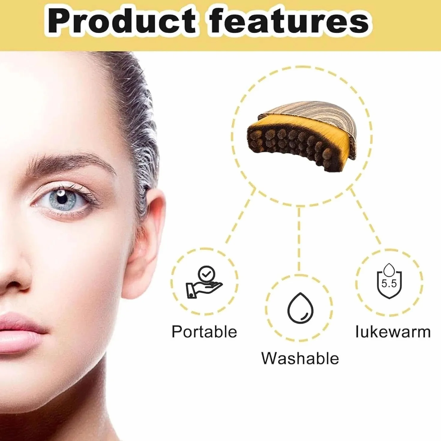 Cepillo Facial de Drenaje Linfático con Diseño Ergonómico para Reducir Hinchazón