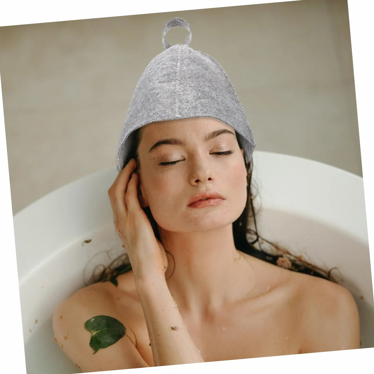 Sosoport 24piezas Gorro De Sauna De Fieltro Reutilizables Sombreros Transpirables para Baño Diseño Cómodo para Mujeres Cabello para Ducha y Actividades Al Aire