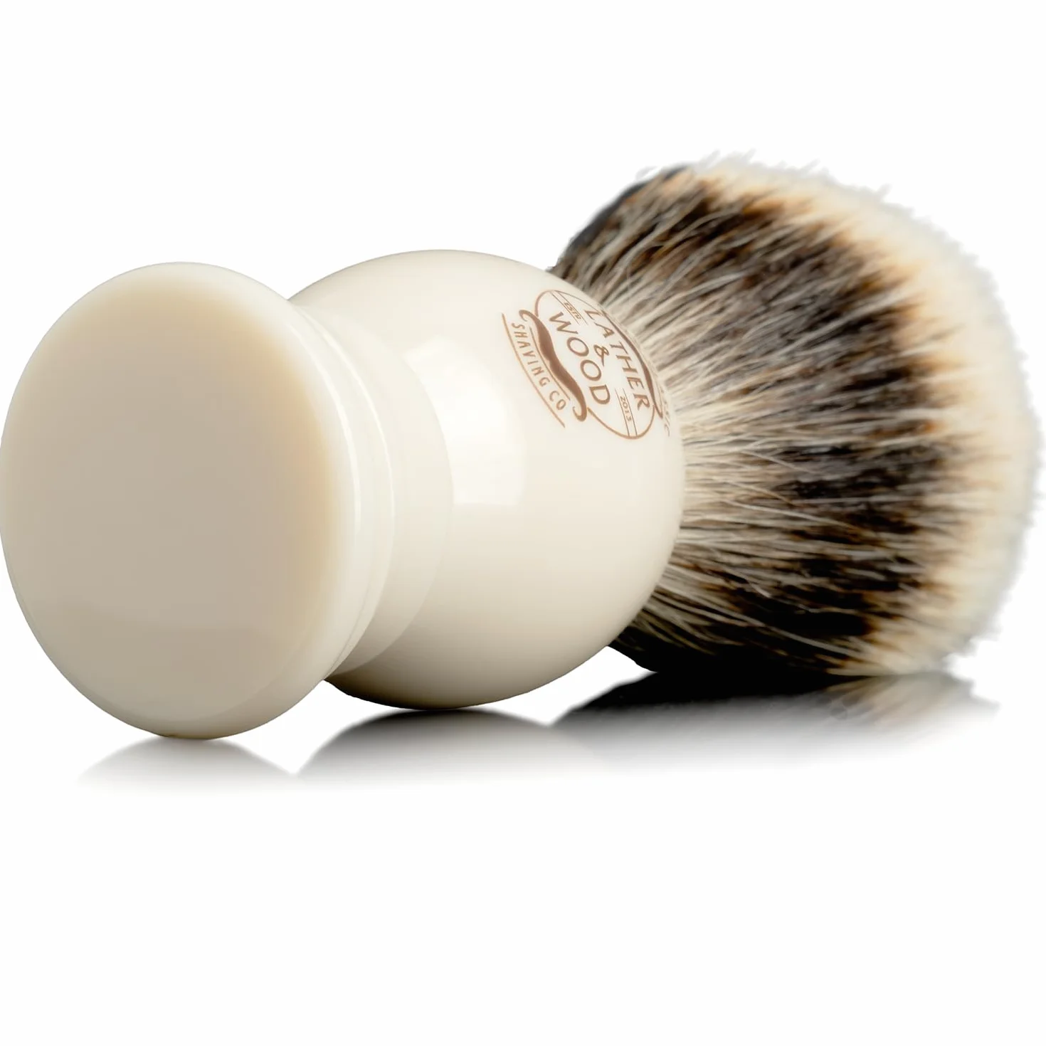 Lather & Wood Shaving Co.Pure Badger Brocha de afeitar – Premium hecha a mano en Inglaterra – Simply the Best Luxury Brocha de afeitar para hombre, 1.00[set de ]