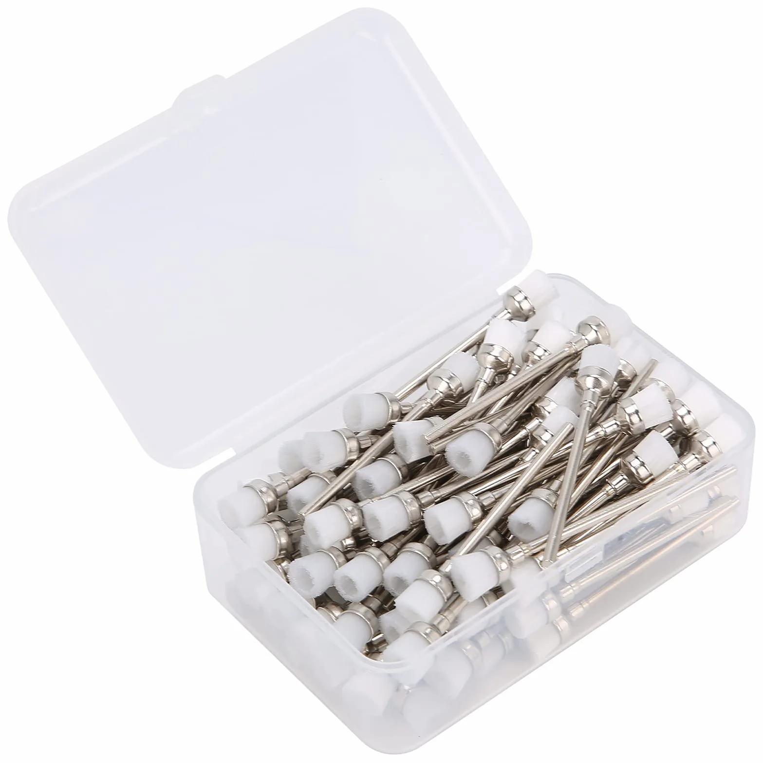 100pcs Cepillo para polvo de uñas, Herramienta de manicura de limpieza de mías para la uña Herramientas de manicura de manicura Cleaner Manicure Herramientas (White)