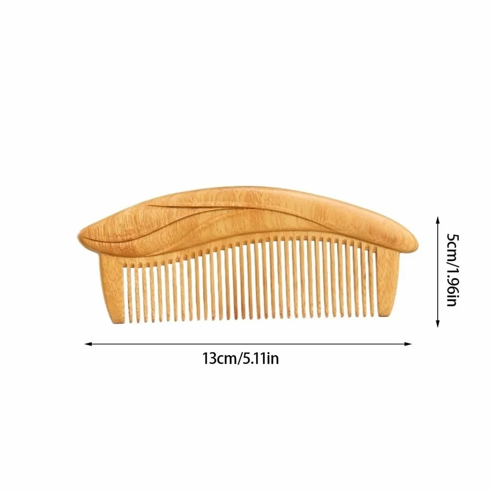 NEBE Cepillo Pelo Peine de Estilo Retro, Peine de Viaje portátil de Madera Maciza, Peine for Barba for Hombres, Peine for Pelo Rizado (tamaño: 5 Pulgadas) Peine