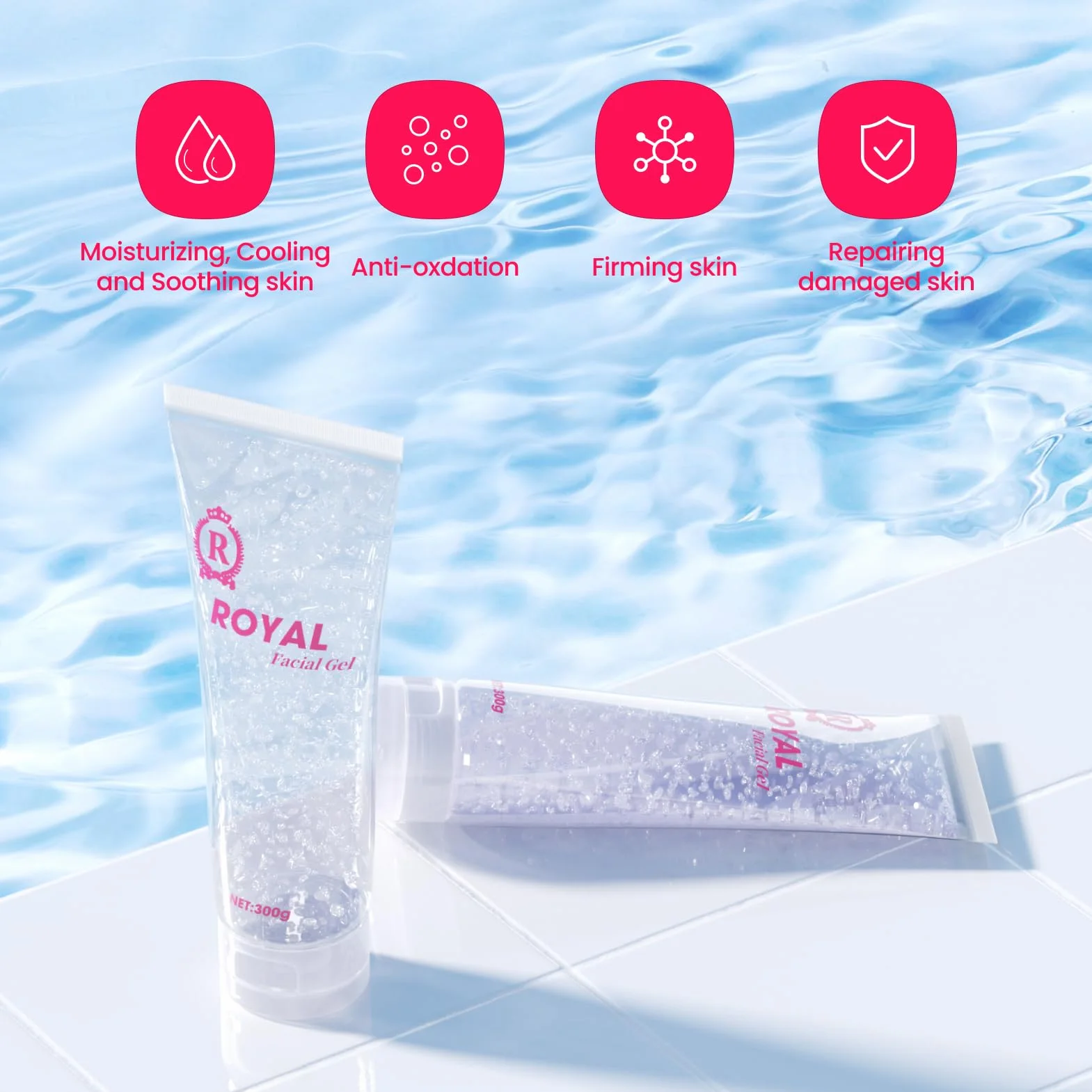 Gel refrescante para depilación láser, hidratante y calmante