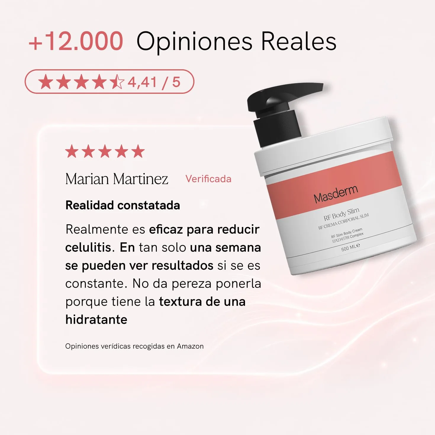 Crema Anticelulítica Reductora 500 ml, Reafirmante Corporal, Gel Reductor Abdomen y Glúteos, Radiofrecuencia Corporal, Tratamiento Anticelulitis Profesional