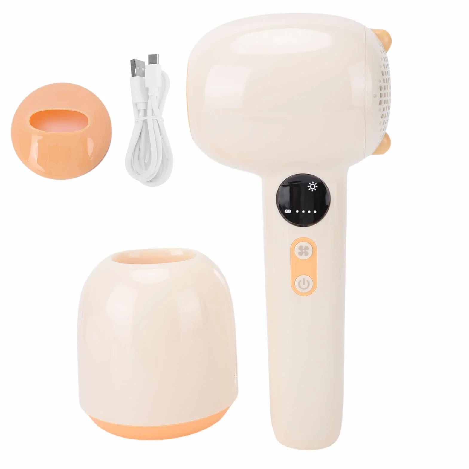 Secador de Pelo Inalámbrico, Batería de 4500 MAh 37 C Secador de Pelo de Viaje a Temperatura Constante, de Portátil con Viento Frío y Caliente 4 Niveles Operación Silenciosa para Bebés de